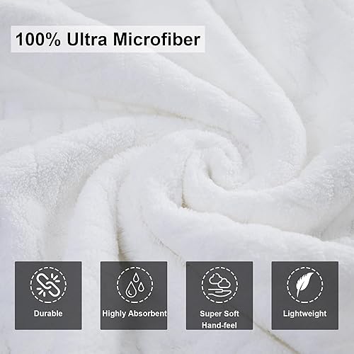 Miniatura 2 de Tigona Juego de 4 toallas de baño, 35 x 70 pulgadas, altamente absorbentes, de secado rápido, toallas de baño grandes de microfibra de gran tamaño,