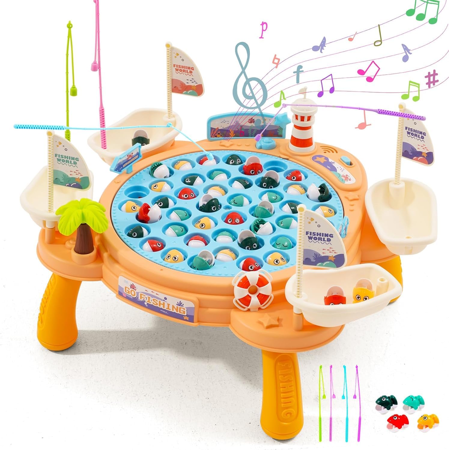 Fishing Game Board Games | Fun Playing Items Indoor Pack with Engaging Fish Catching Game for Kids & Smart Fishing Game for Kids 3-5 Years | Indoor Games Including Cute Fish Toys-picture-23