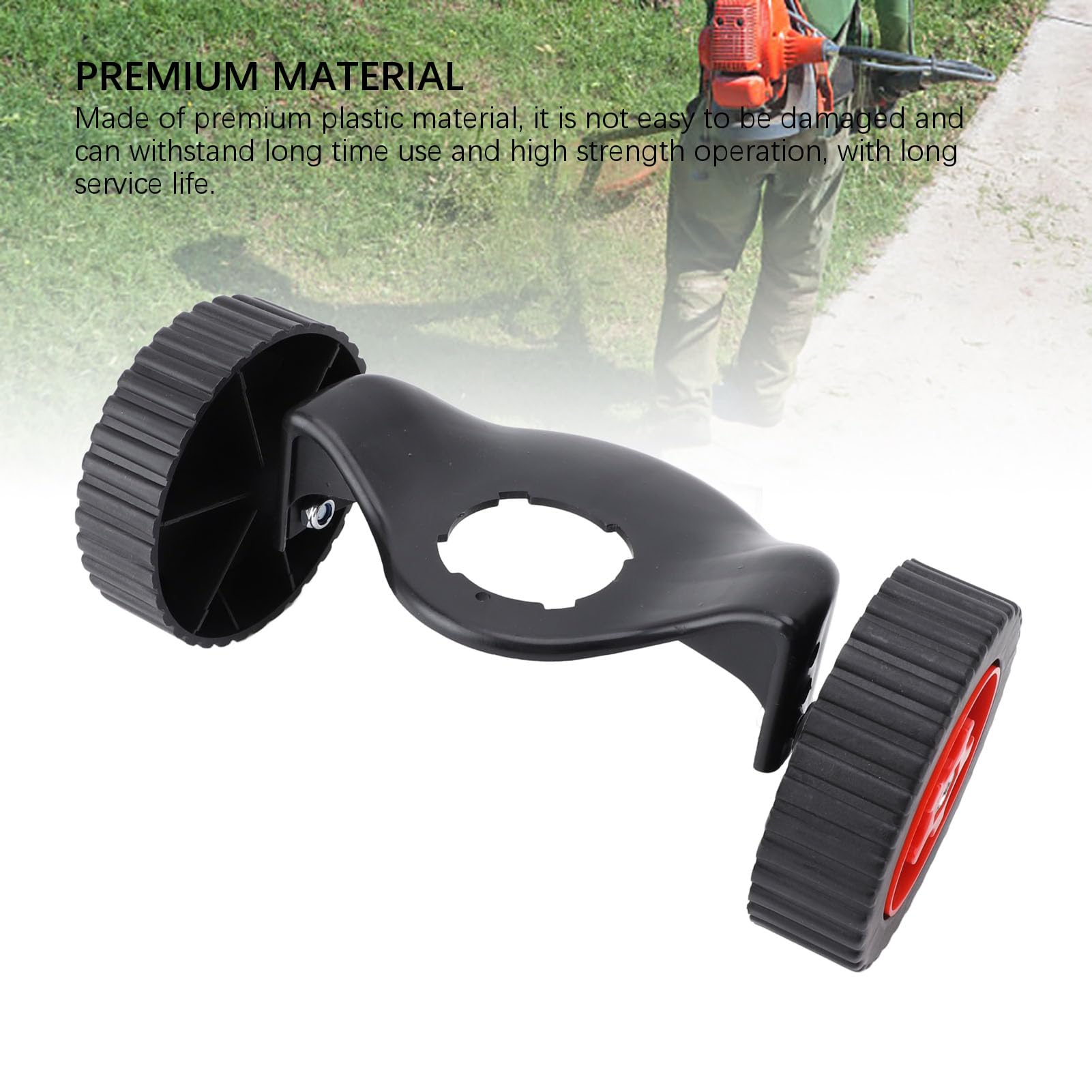 équipement Entretien Pelouse Roue Débroussailleuse Ajustable 26mm - Support Tondeuse à Dos, Hauteur 34.8-45cm, Métal équipement Jardinage