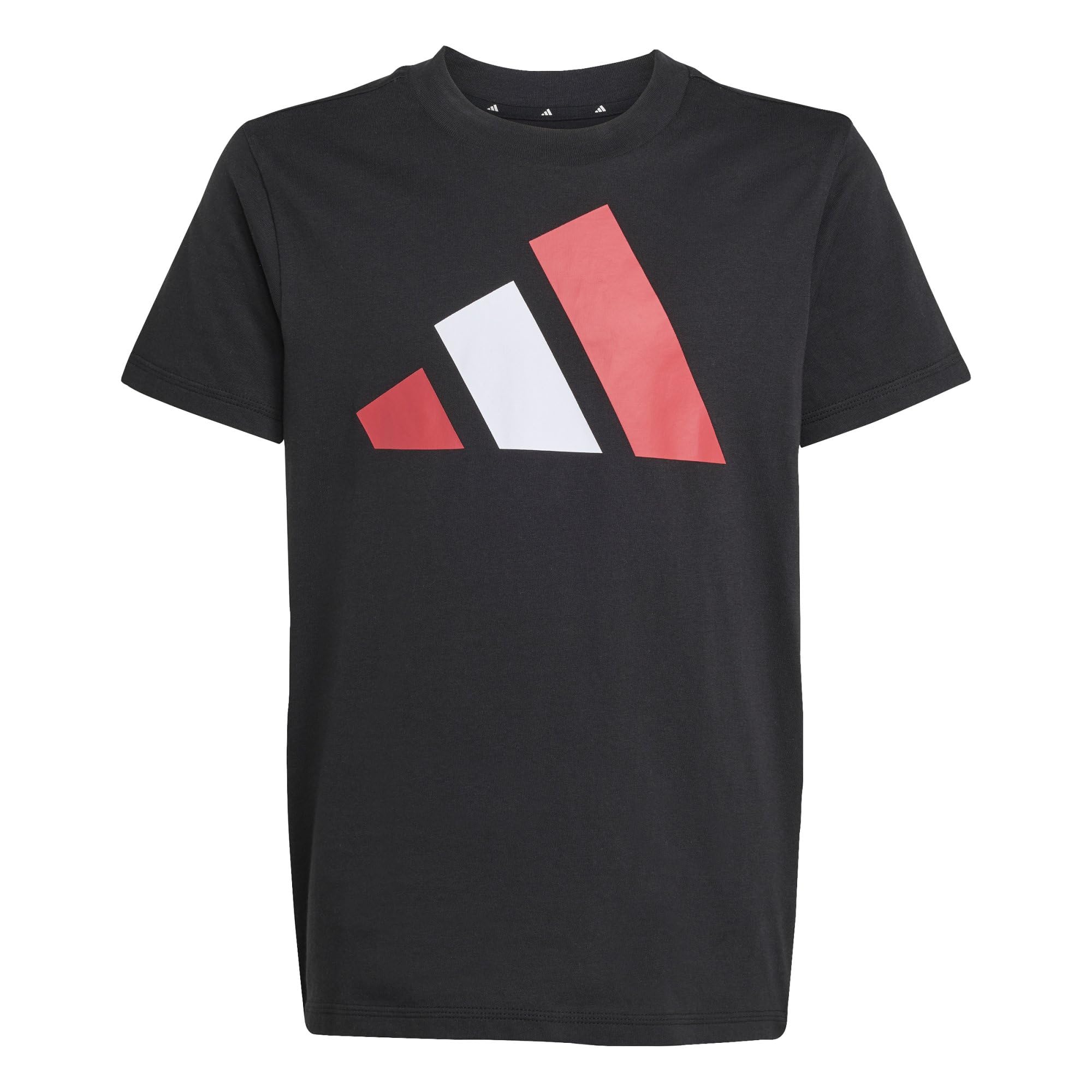 Adidas Mixte Enfant Essentials Big Logo T-Shirt, Black/Pure Ruby/White, 7-8 Years-image