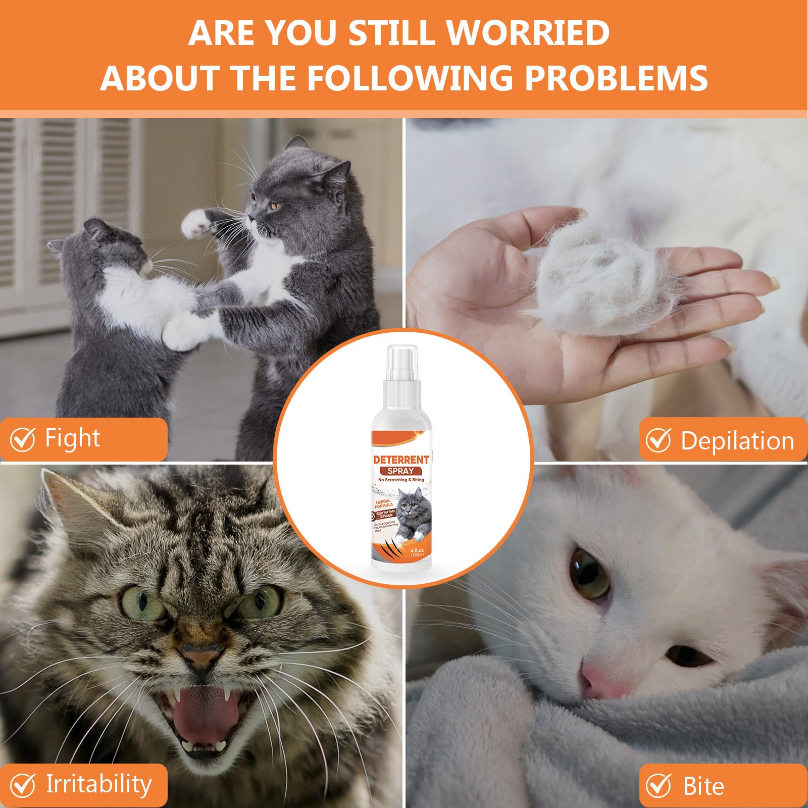 Dashr Katzenabwehrspray, kratzschutz Sofa Katze, Nicht Reizend und Rückstandsfrei, Für den Innen- und Außenbereich Geeignet, 120ML