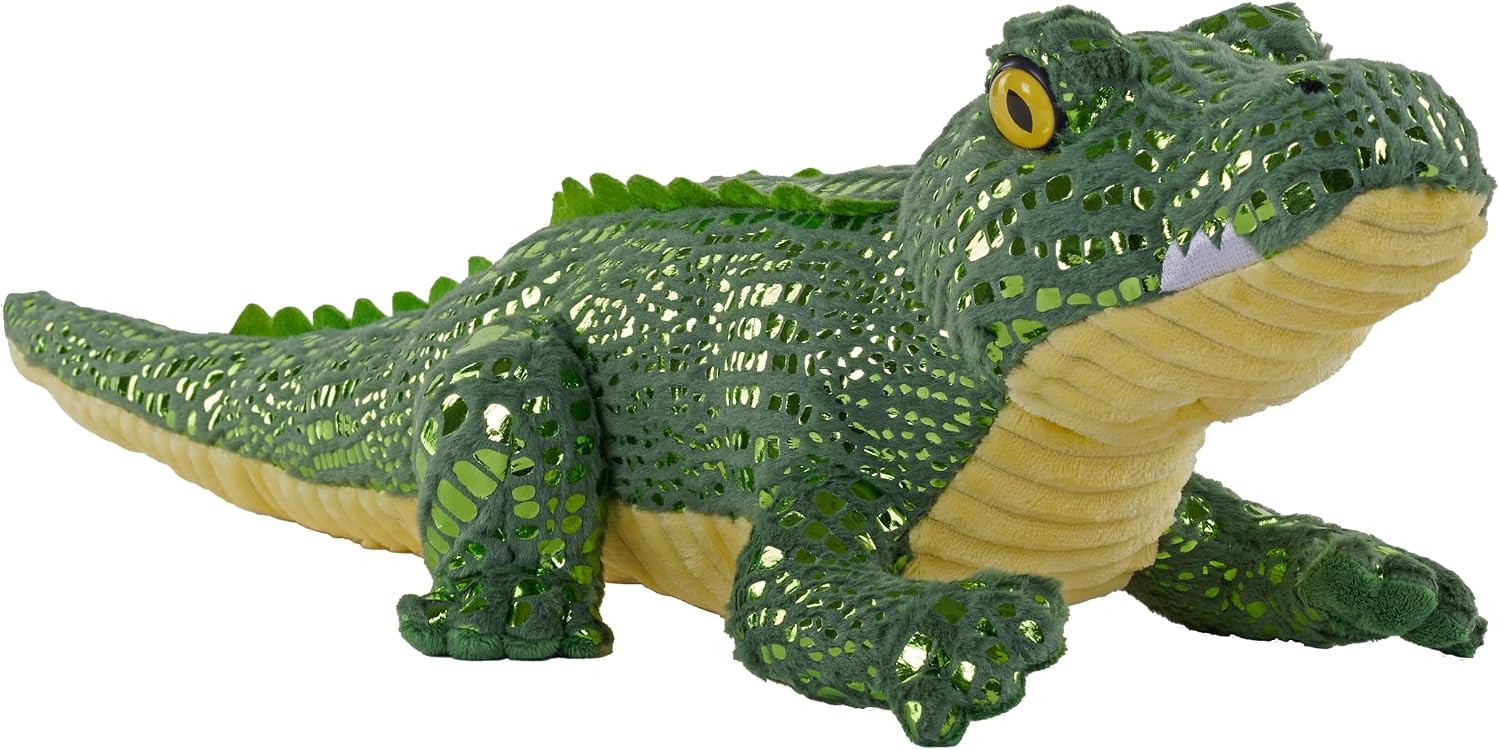 Wild Republic Foilkins, Crocodile, Stuffed Animal, 12 inches, Gift for Kids, Plush Toy, Fill is Spun Recycled Water Bottles