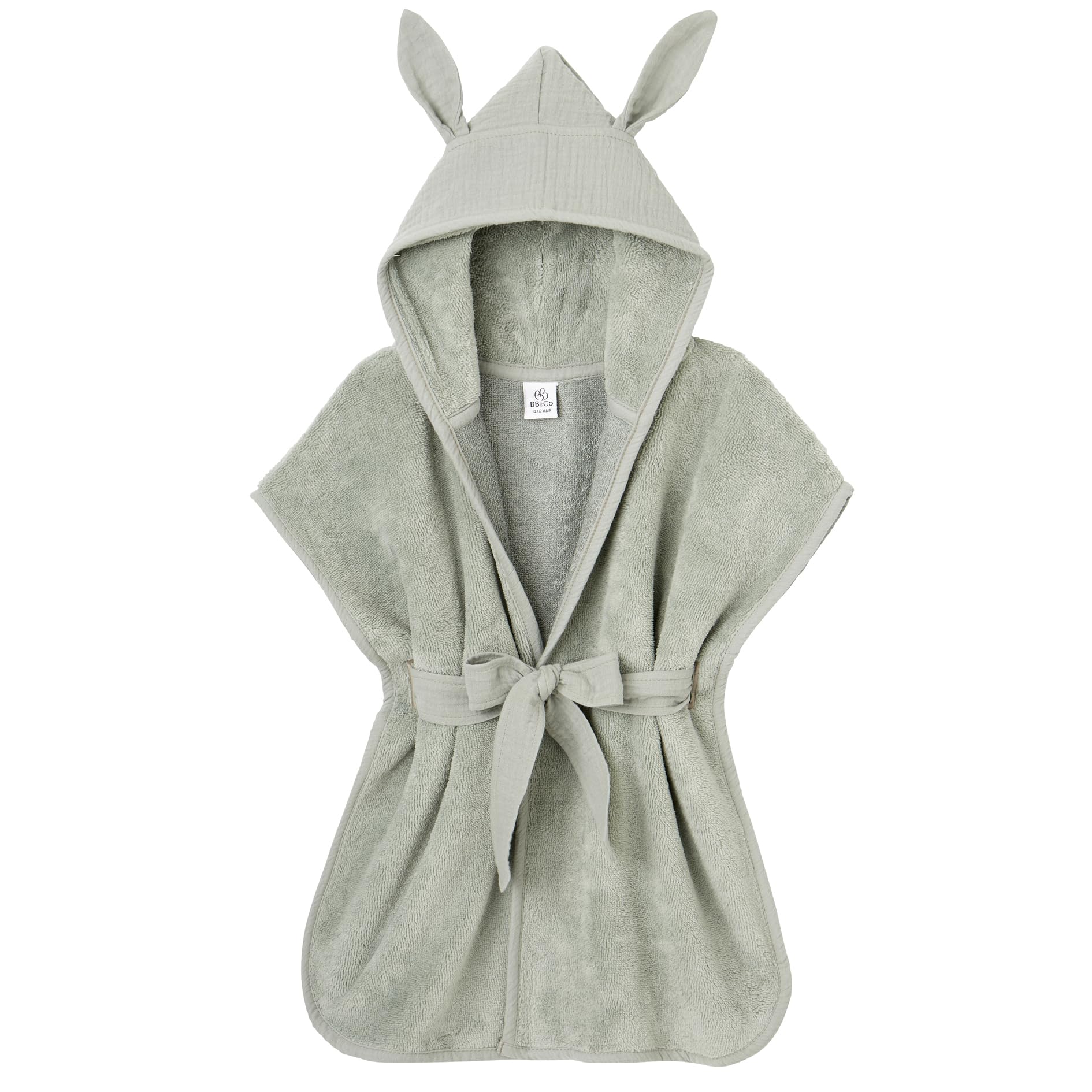 Peignoir bambou et gaze de coton 0-​2 ans (Vert de gris)