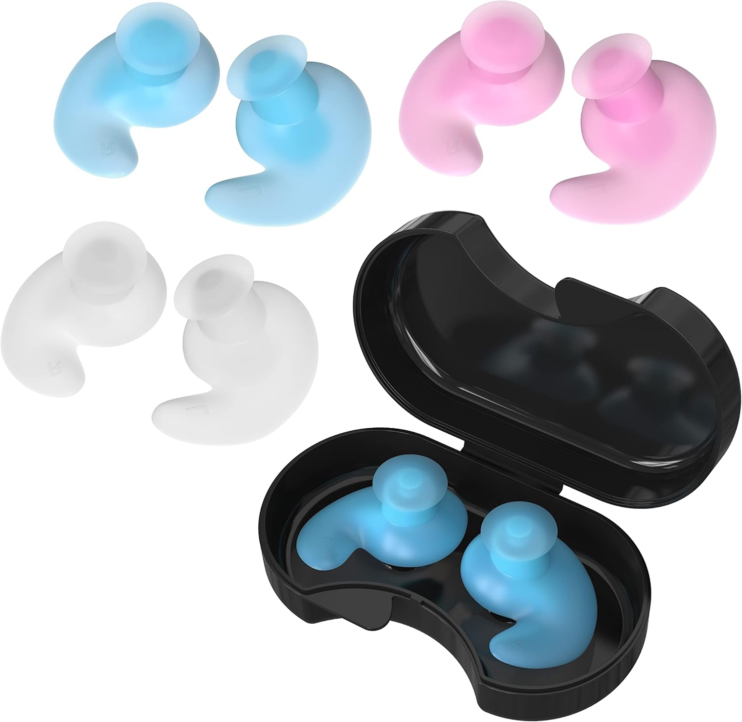 ATA 3 Pairs Swimming Ear Plugs for Adults, Upgraded Silicone Customfit