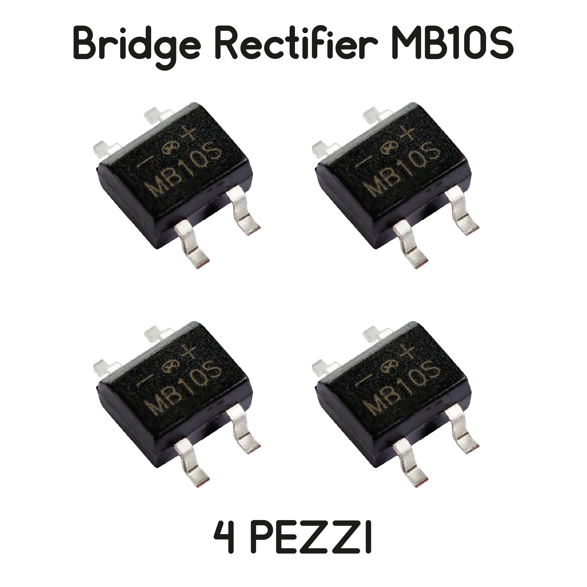 Ponte raddrizzatore MB10S 1000V 0.5A SMD SOIC-4
