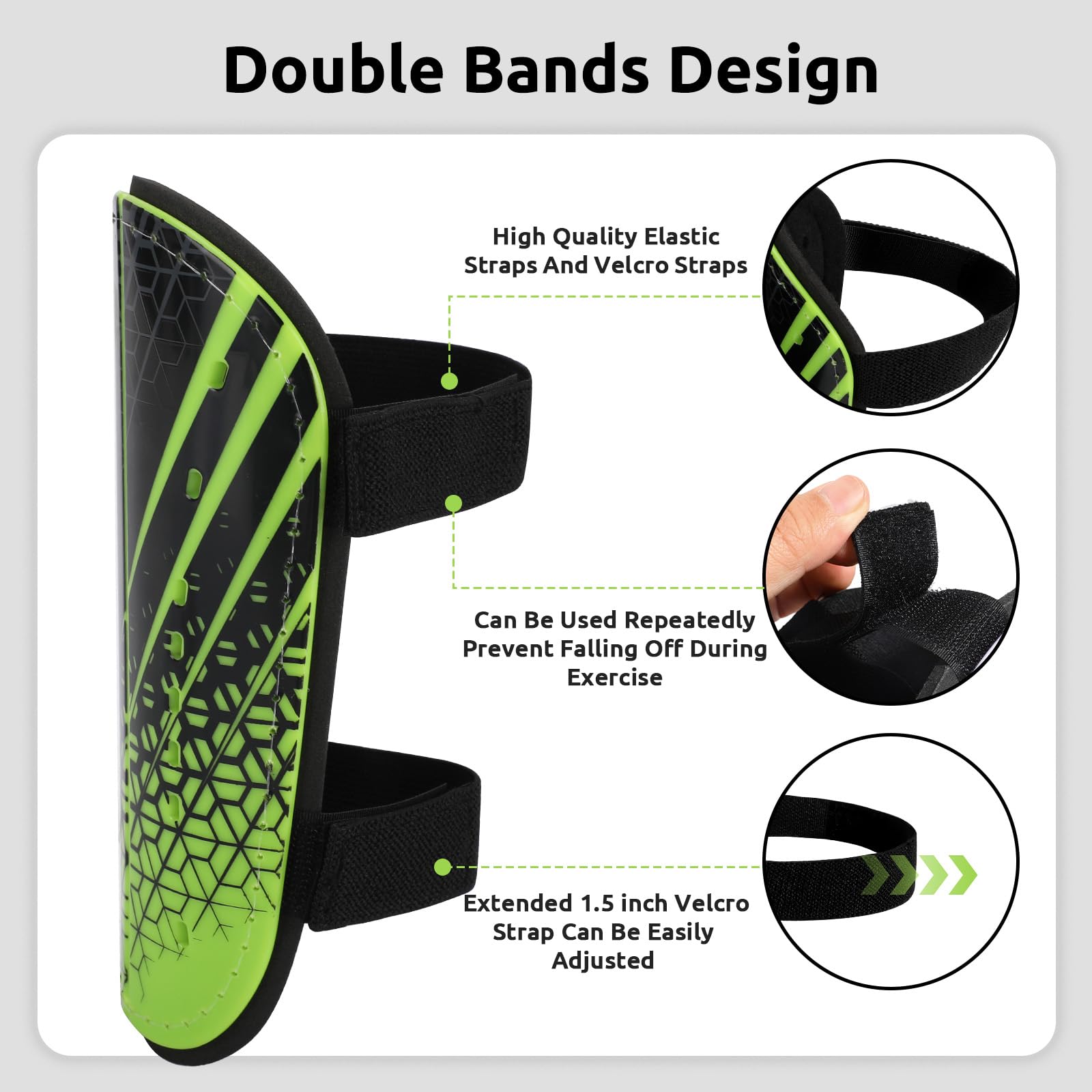 Shin Pads Football Youth Kids, Shin Guard for Boys Girls Teenagers 2-18 Years Old - Image 3