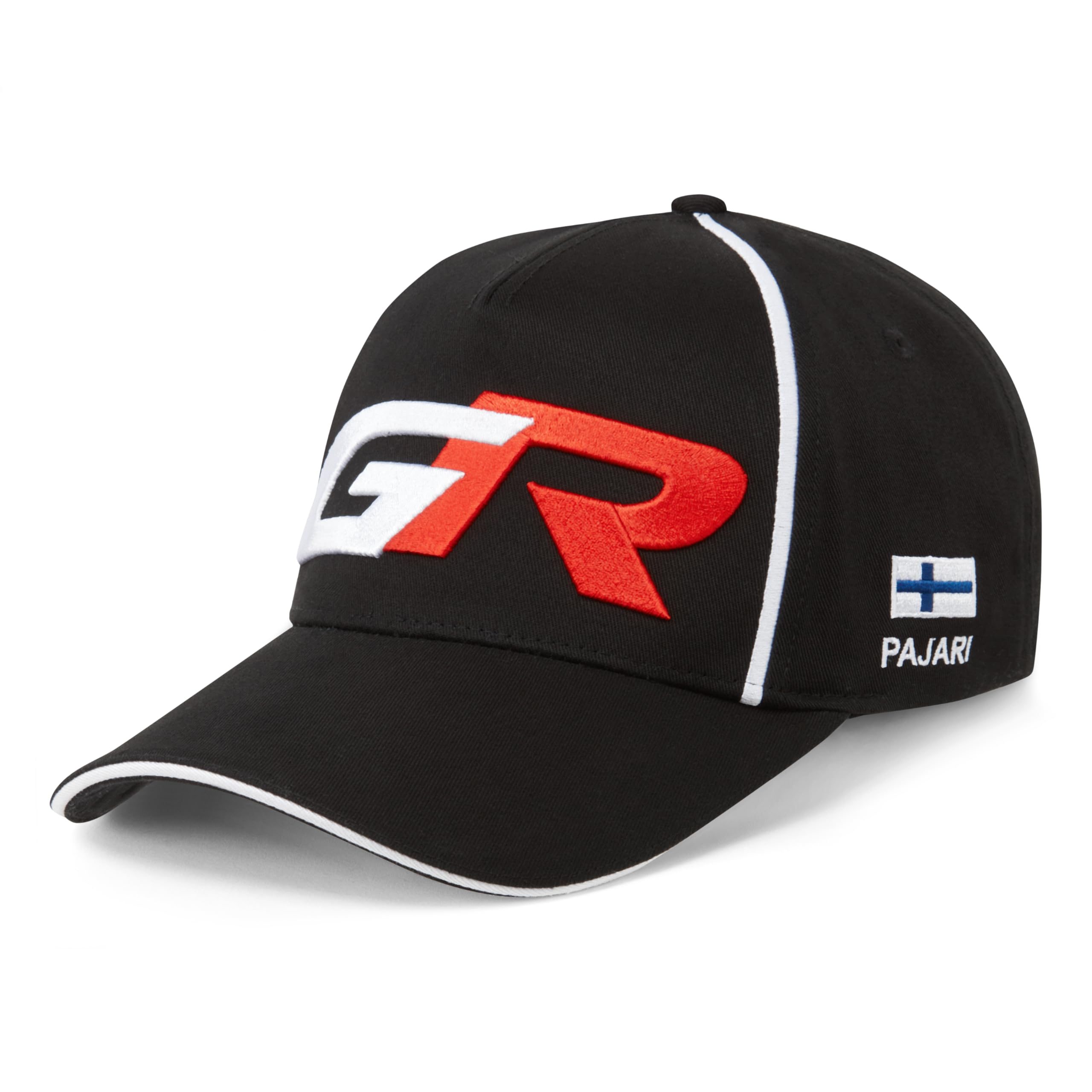 Toyota Gazoo Racing, Official 2025 World Rally Merchandise, Team Sami Pajari Drivers Baseball Cap, Black, Red, White