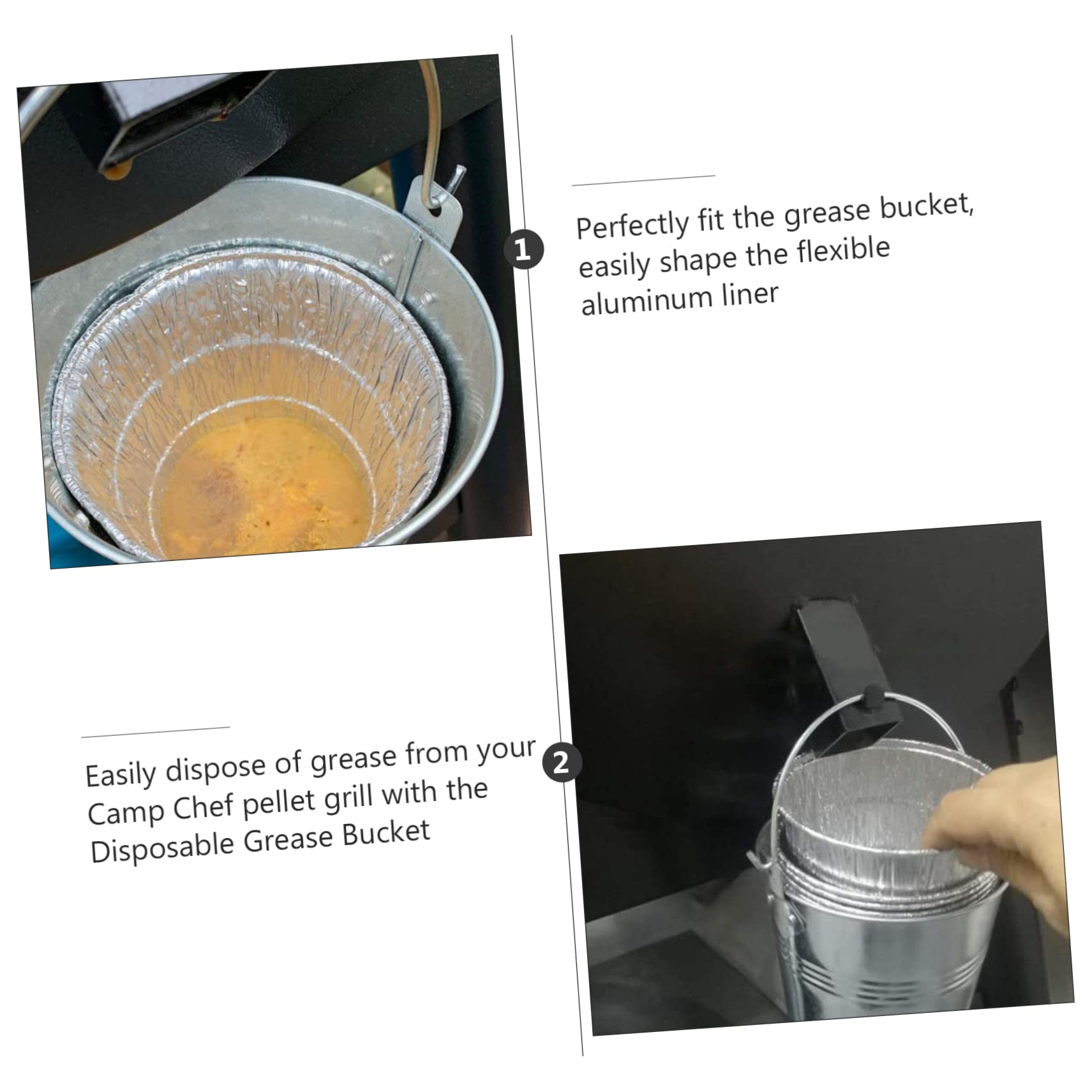 GAROZATION Barbecue Bucket Liner 12pcs Aluminum Foil Grill Bucket Liner for and Grills