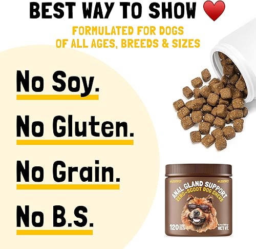 Miniatura 54 de Allergy Relief Chews for Dogs & Immune & Digestive Supplement with Wild Salmon Oil Kelp Colostrum Turmeric Probiotics & Bee Pollen for Seasonal