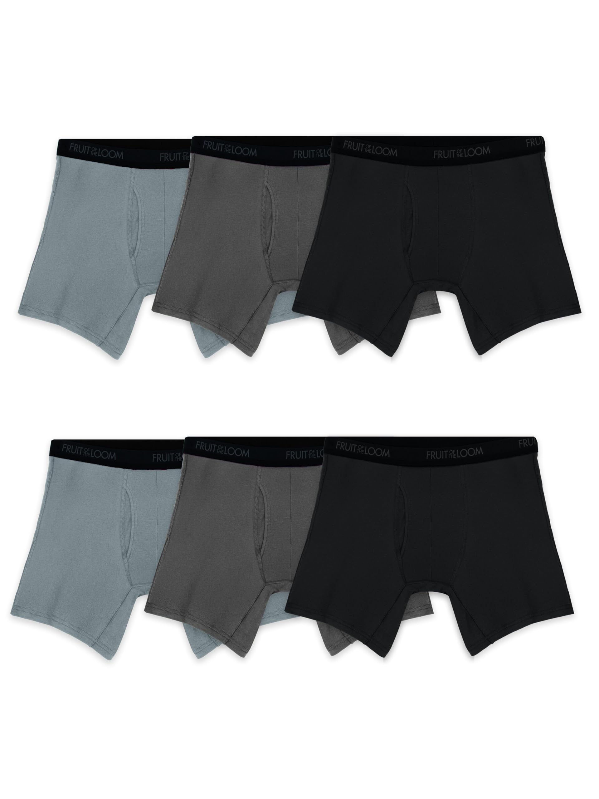 fruit of the loom Men's 4-Way Stretch Boxer Briefs | Lightweight & Moisture Wicking Underwear | Long, Regular Leg & Trunk-picture-23