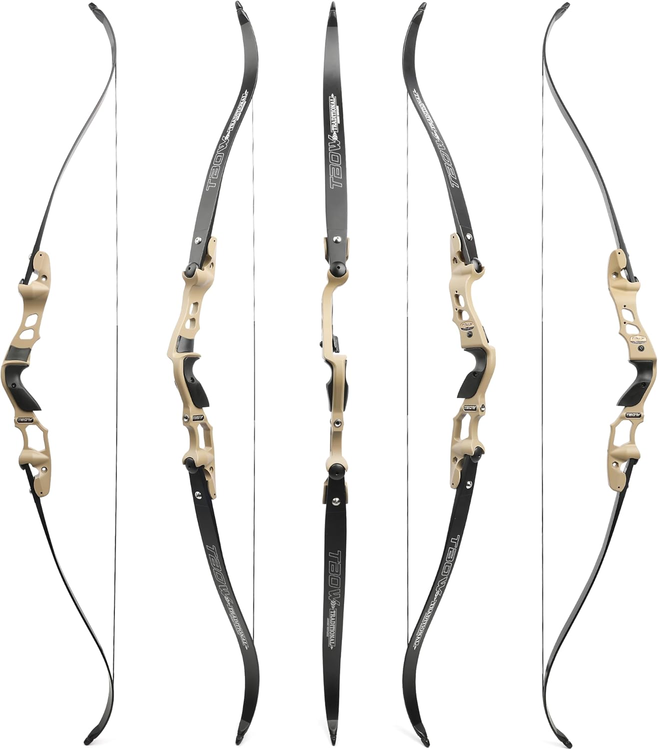 62" ILF Recurve Bow for Adult Youth Hunting Takedown 25-65Lbs Right Hand Gordon Bow Limbs CNC Machining