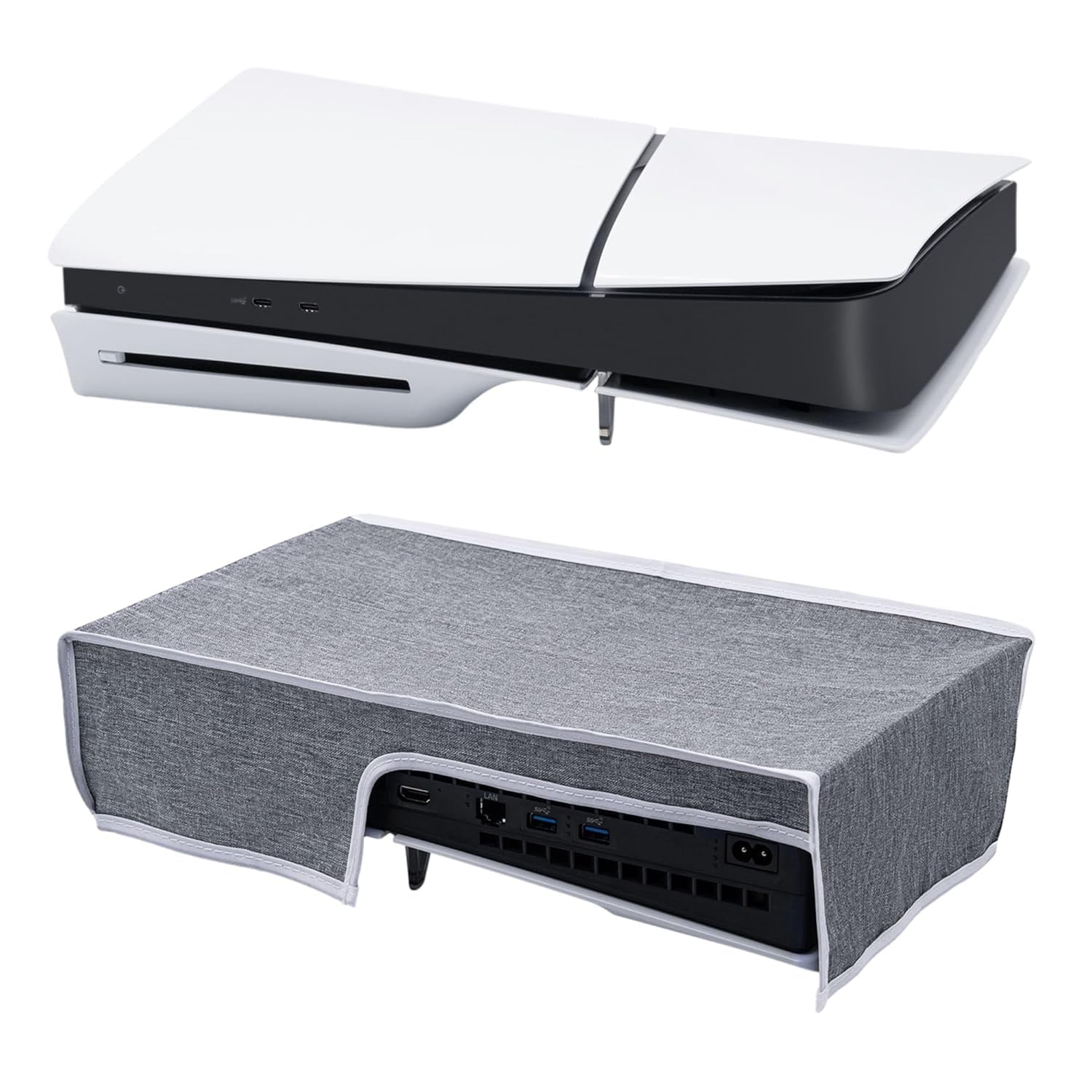 New World Horizontal Dust Cover for PS5 Slim , Oxford Cloth Anti-Scratch Backend Cutaway Design Protective Case for PlayStation 5 Slim Console Digital and Disc Edition - Gray (B0DBZV6J48) Amazon Price History, Amazon Price Tracker