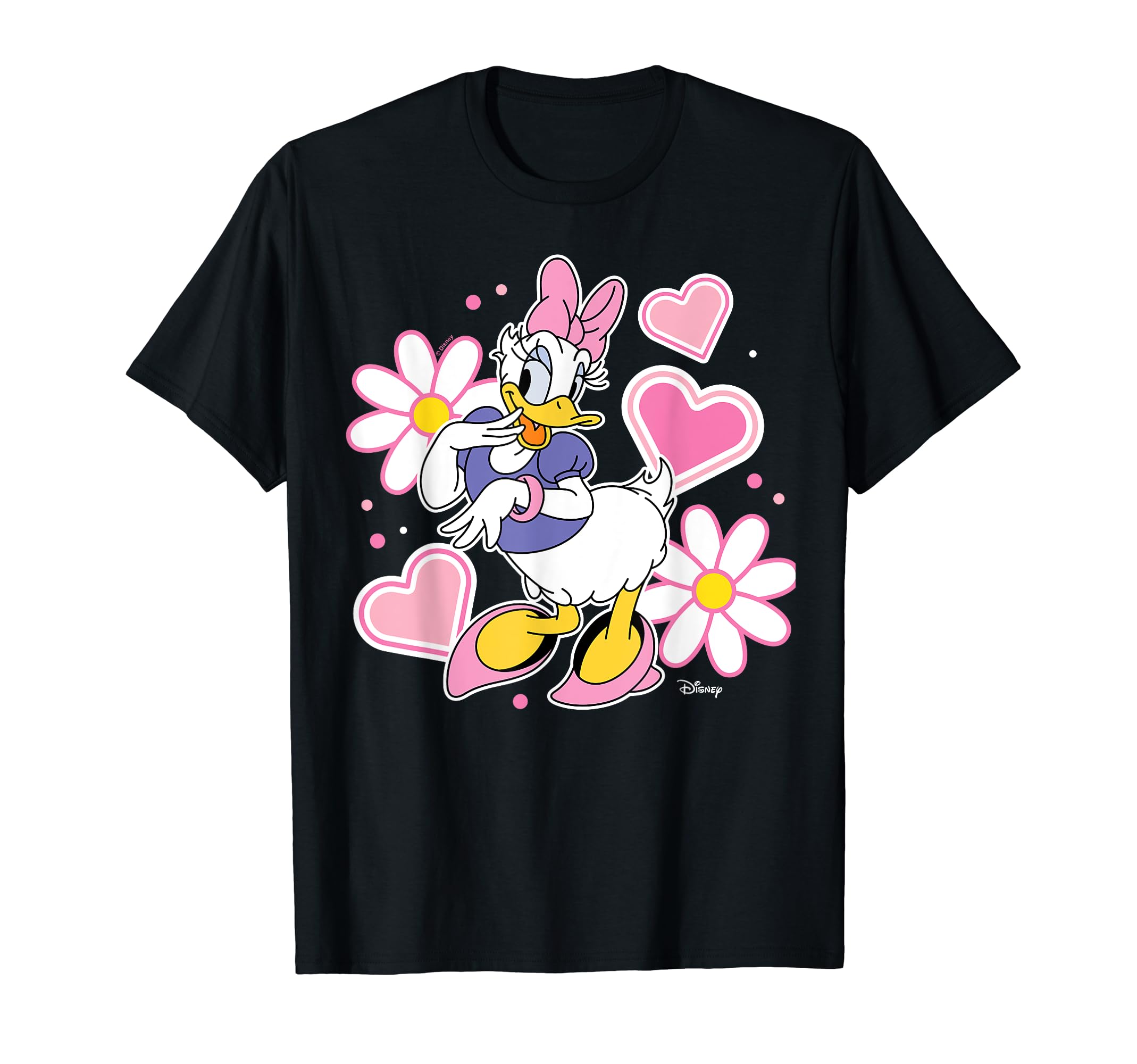 DisneyDaisy Duck - Hearts And Flowers T-ShirtOEKO-TEX STANDARD 100