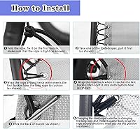 Vista 6 de Ostlttyn Tela de repuesto para silla Zero Gravity con kit de cuerda elástica, paño de reparación de 19 pulgadas de ancho con cable de repuesto