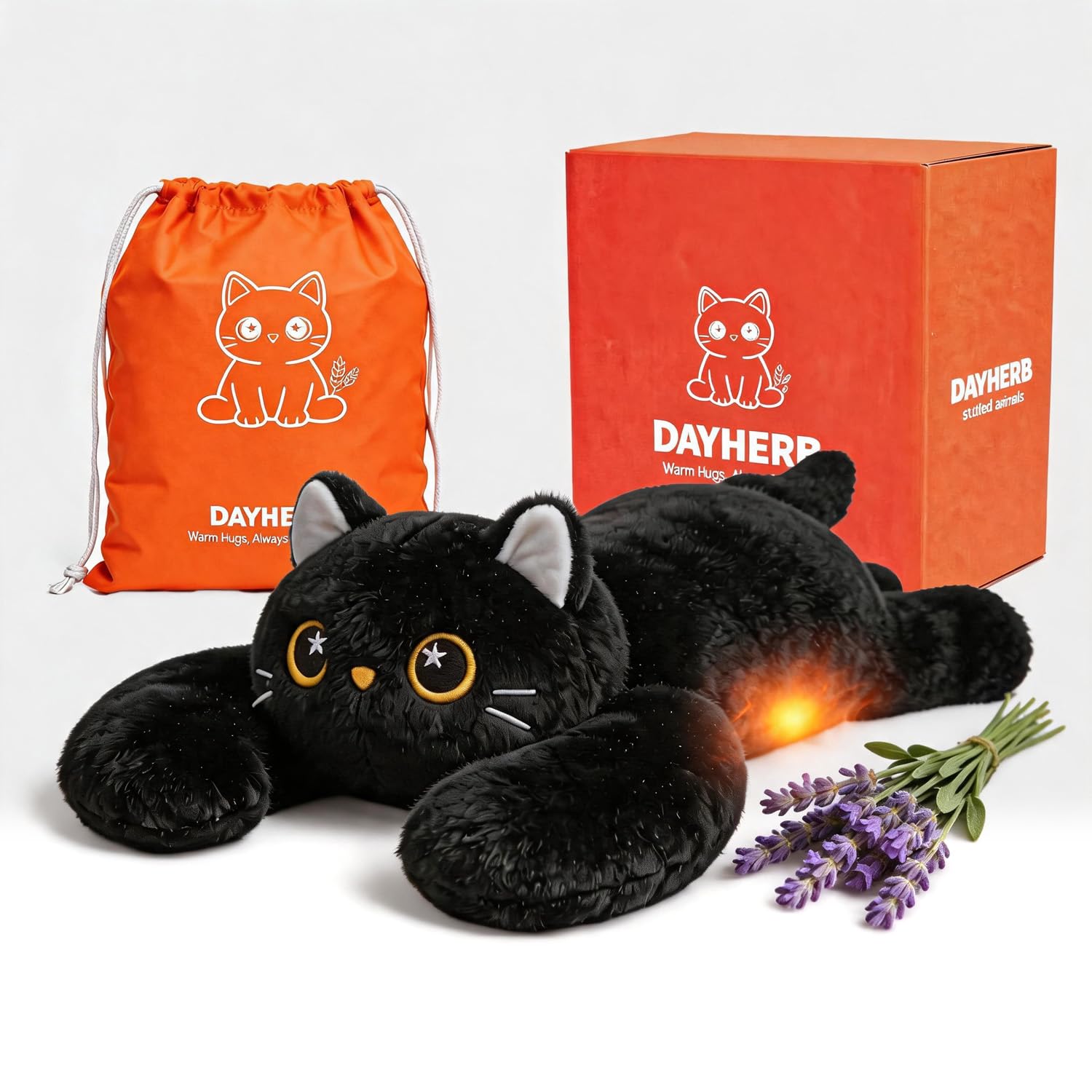DAYHERB Weighted Stuffed Animals Black Cat 23 inch