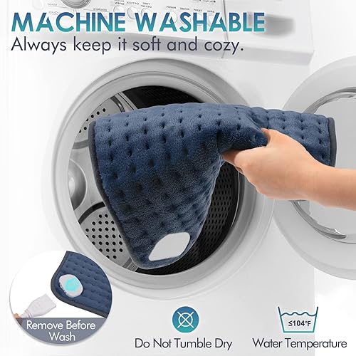 Vista 56 de DAILYLIFE Almohadilla térmica para aliviar el dolor de espalda, almohadillas térmicas eléctricas de 20 x 24 pulgadas para calambres, espalda