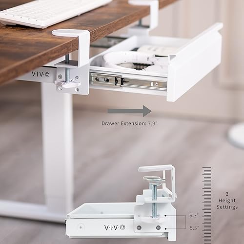 Miniatura 6 de VIVO DESK-AC03C-W - Cajón deslizante extraíble de 16 pulgadas sin carcasa para escritorio de oficina, organizador de almacenamiento para estación de