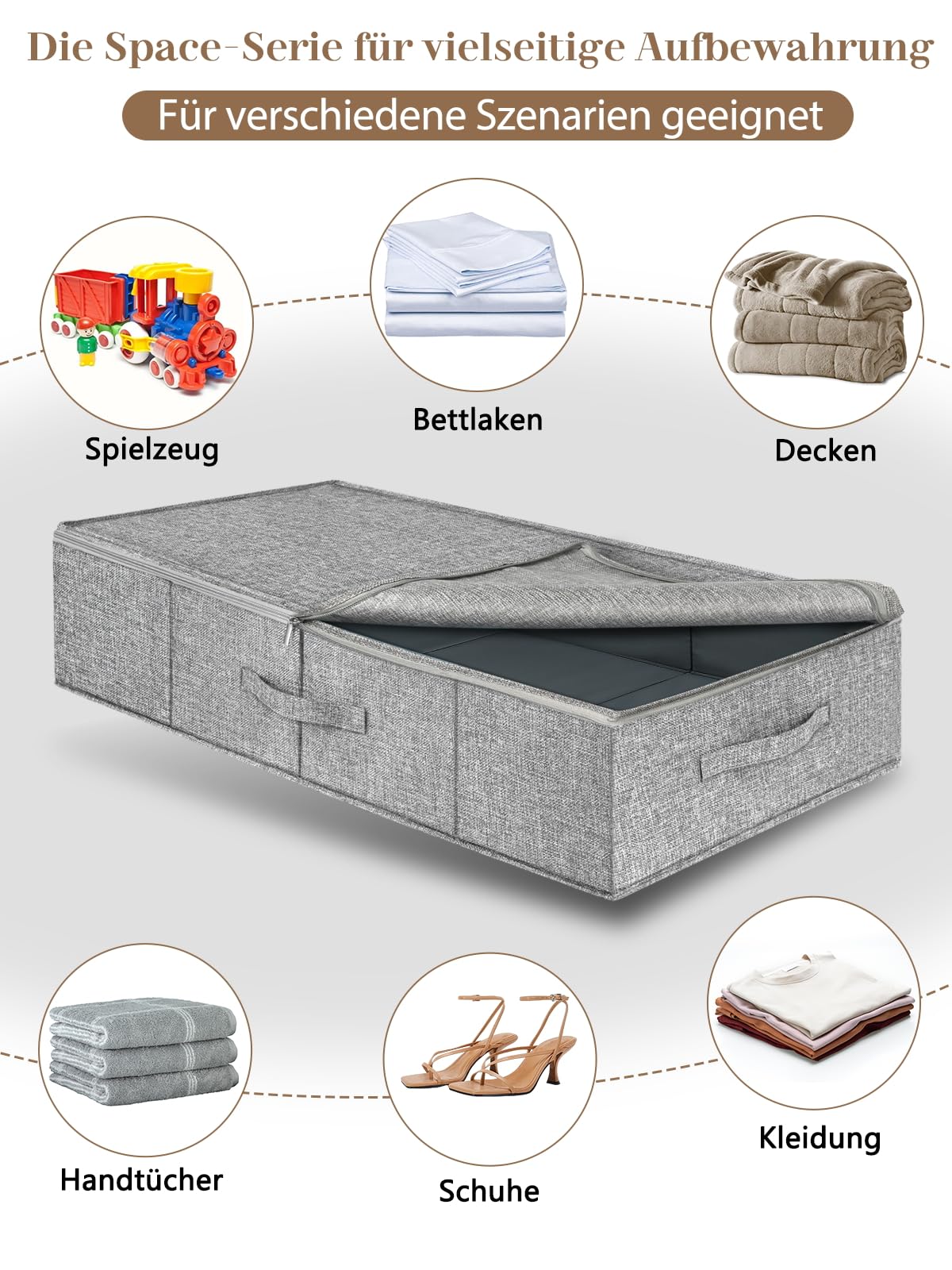 Scatole Per Armadio Mepure 2 Pezzi - 60L Rigide Con Finestra, Impilabili, Grigio