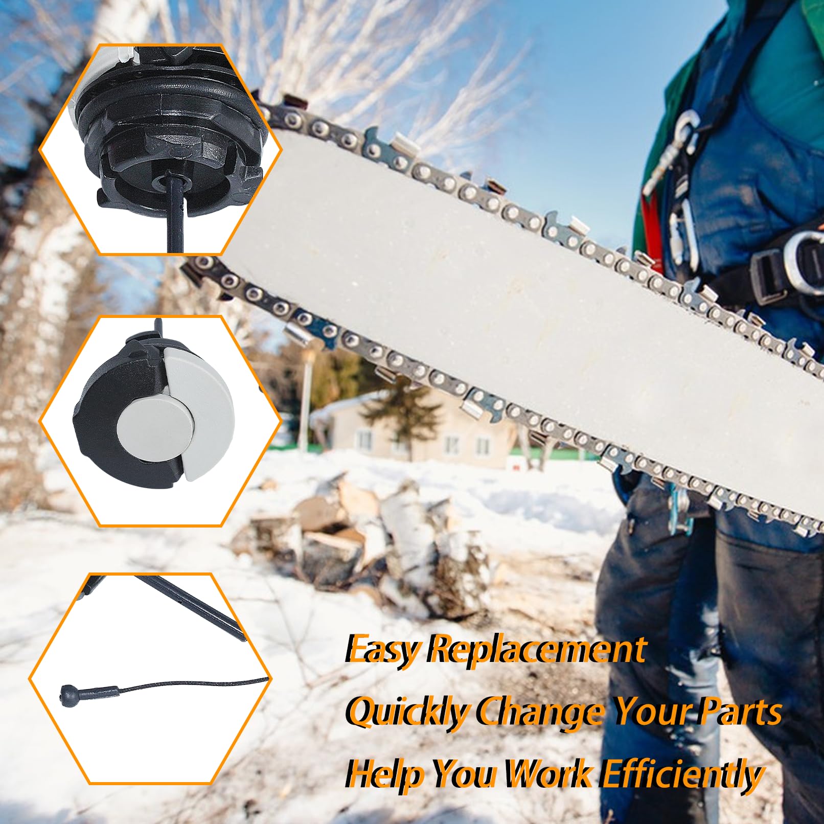 Testina Stihl 2 Carburante Gas Tappo Olio Per Stihl Motosega - Foto 11