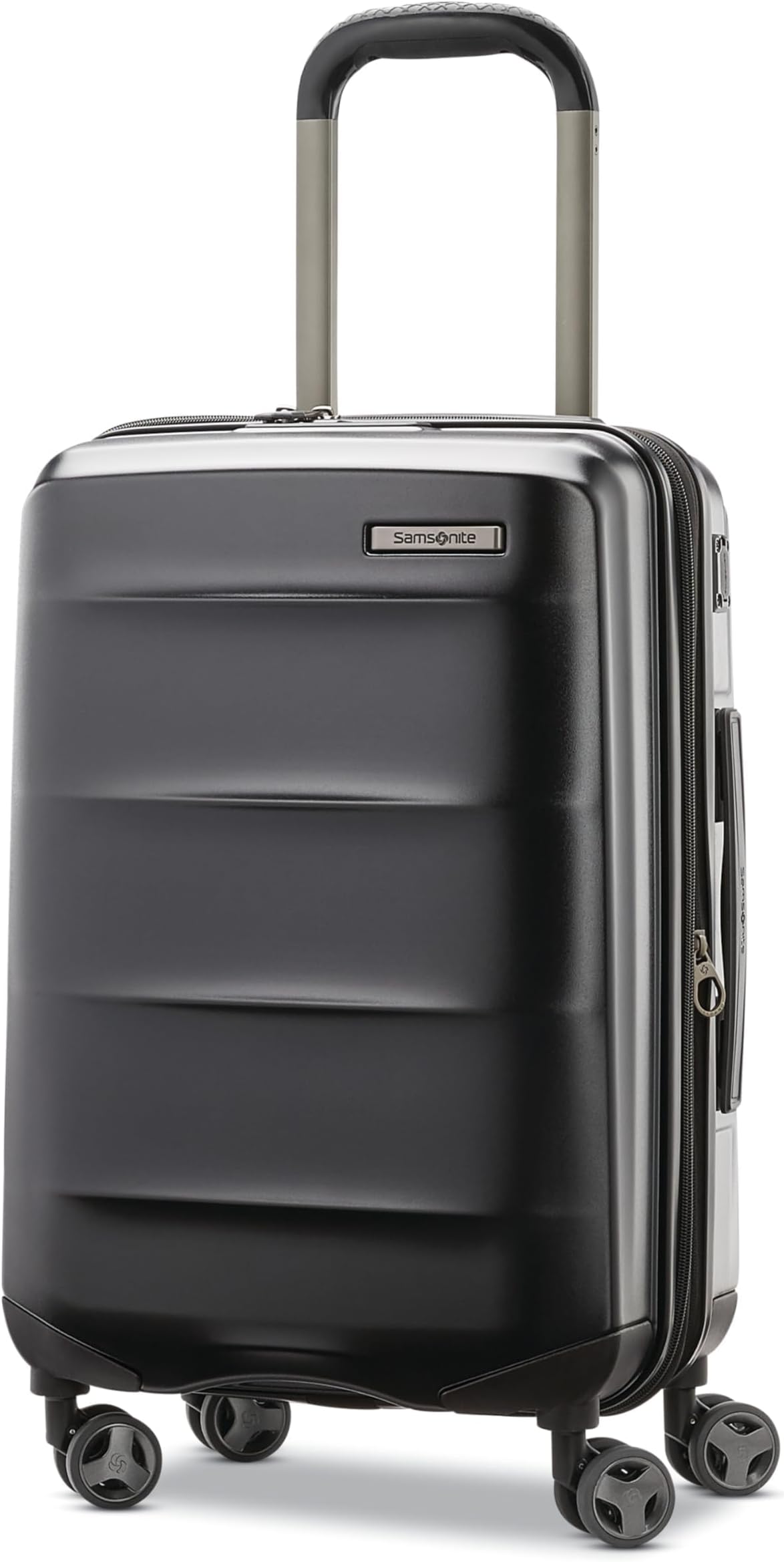 Octiv Lightweight Hardshell 20-Inch Carry-On Luggage -Durable & Impact Resistant, 360° Aero Trac Spinner Wheels, Adjustable Telescopic Handle, Expandable Suitcase, TSA Approved Lock - Black