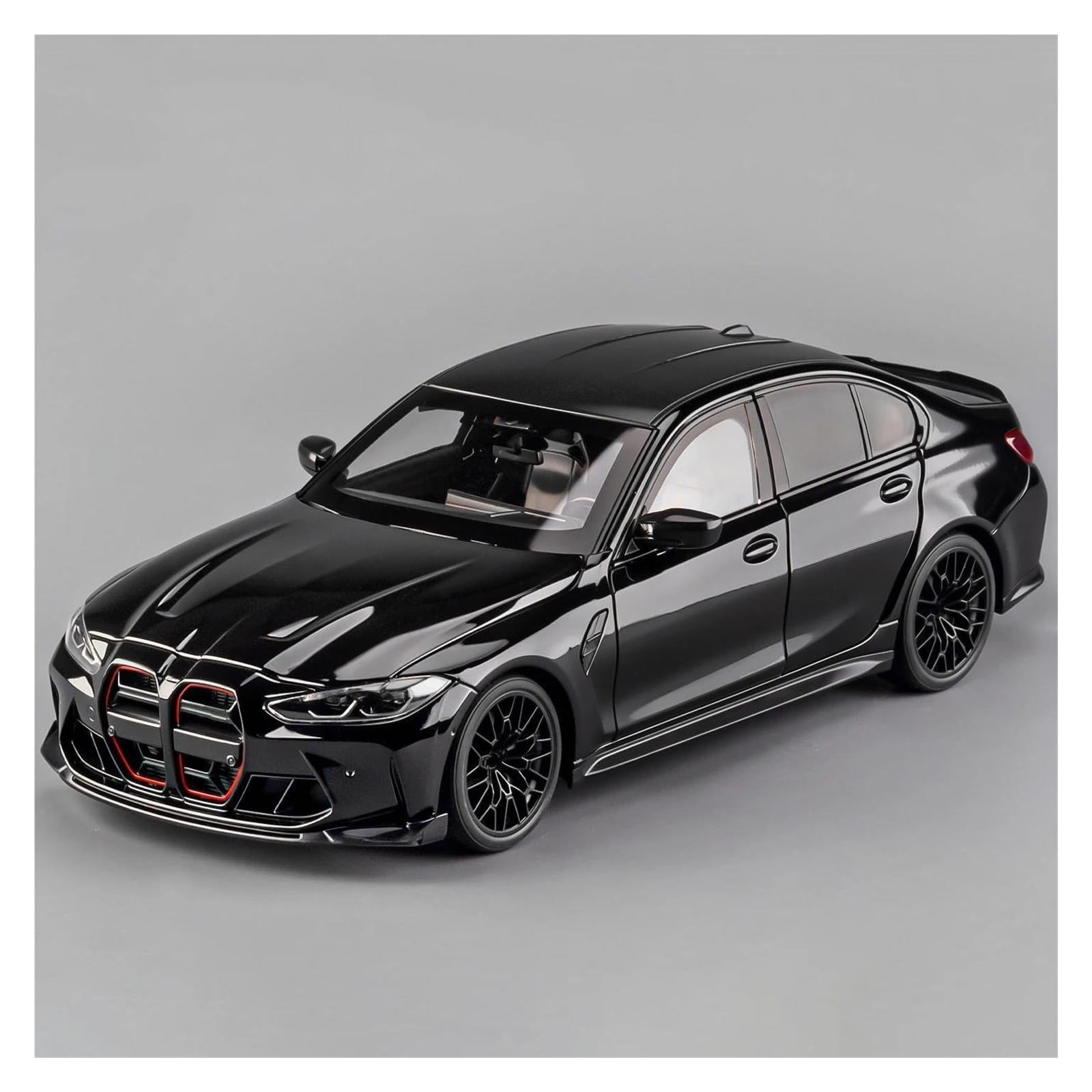 Modellauto Automodell Für M3 CS LCI G80 Modellauto Modellfahrzeuge | 1:18 Metallauto Sammlung Modell(Schwarz)