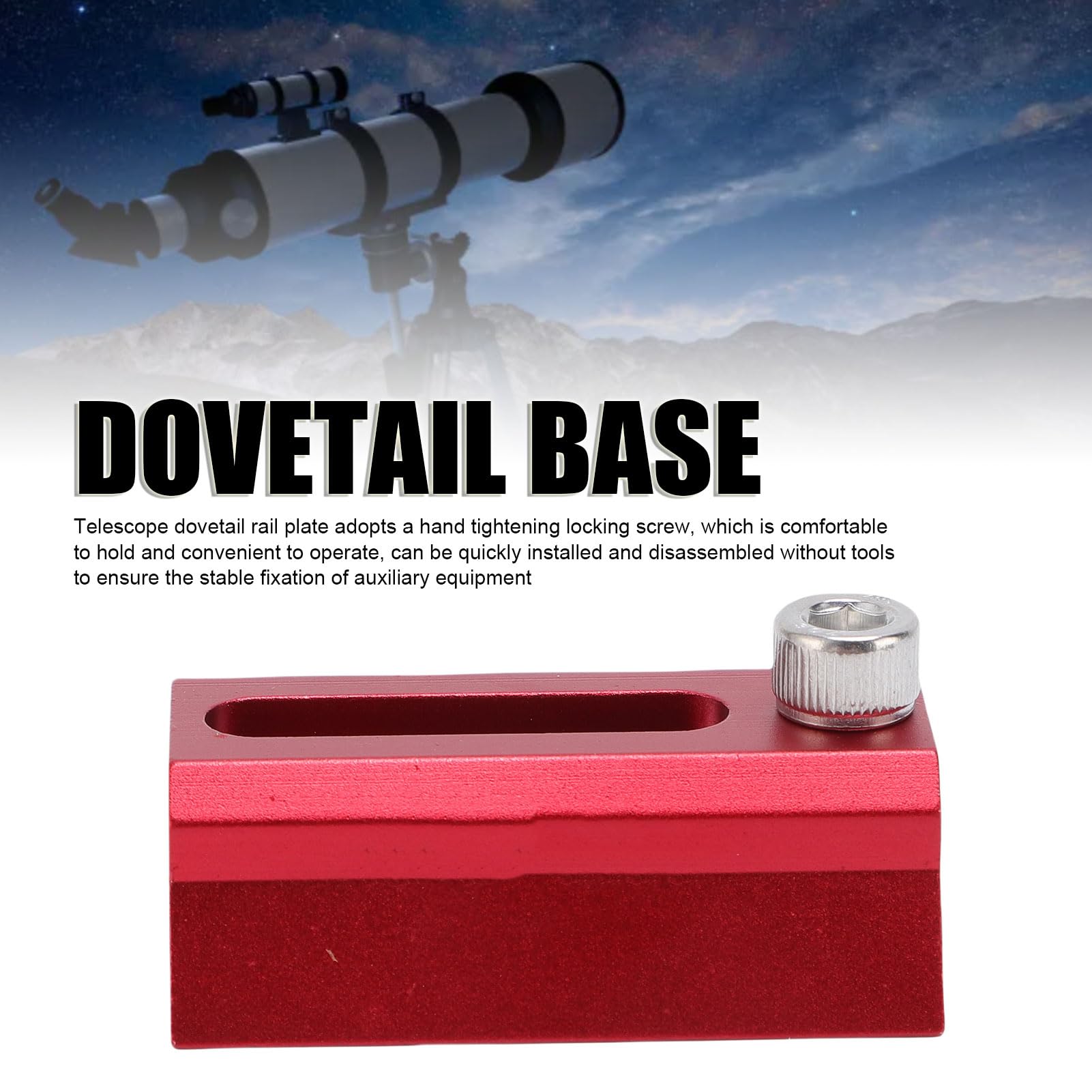 Bewinner Base Universal de de Doblaje para el Alcance del Buscador de Telescopio, Compatible con C8, C925, ED Series 80ED, 102ED, 130APO, Soporte de Montaje de Aleación de Aluminio con