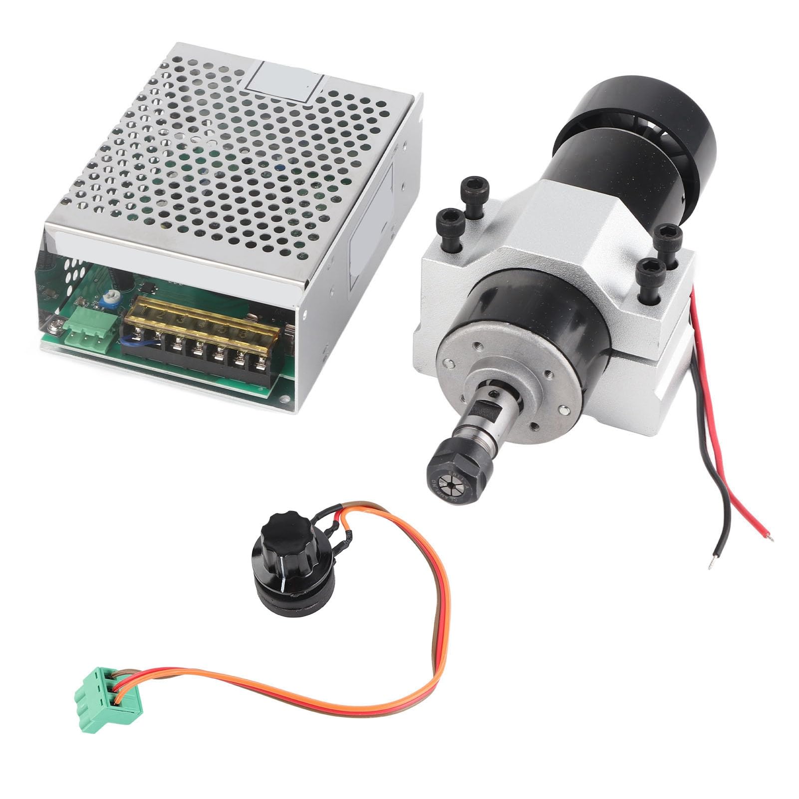 Silnik wrzeciona o 500 W | 12000 obr./min z gubernatorem prędkości do grawerowania CNC / frezowanie PCB / rzeźbienie drewna | ER11 COLLET, Wysoka dokładność i nadmierna ochrona