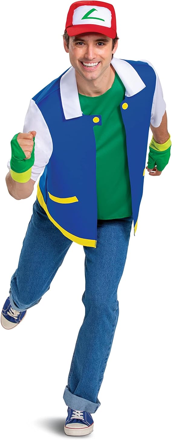 Pokemon Adult Classic Ash Ketchum Fancy Dress Costume Amazon.co.uk