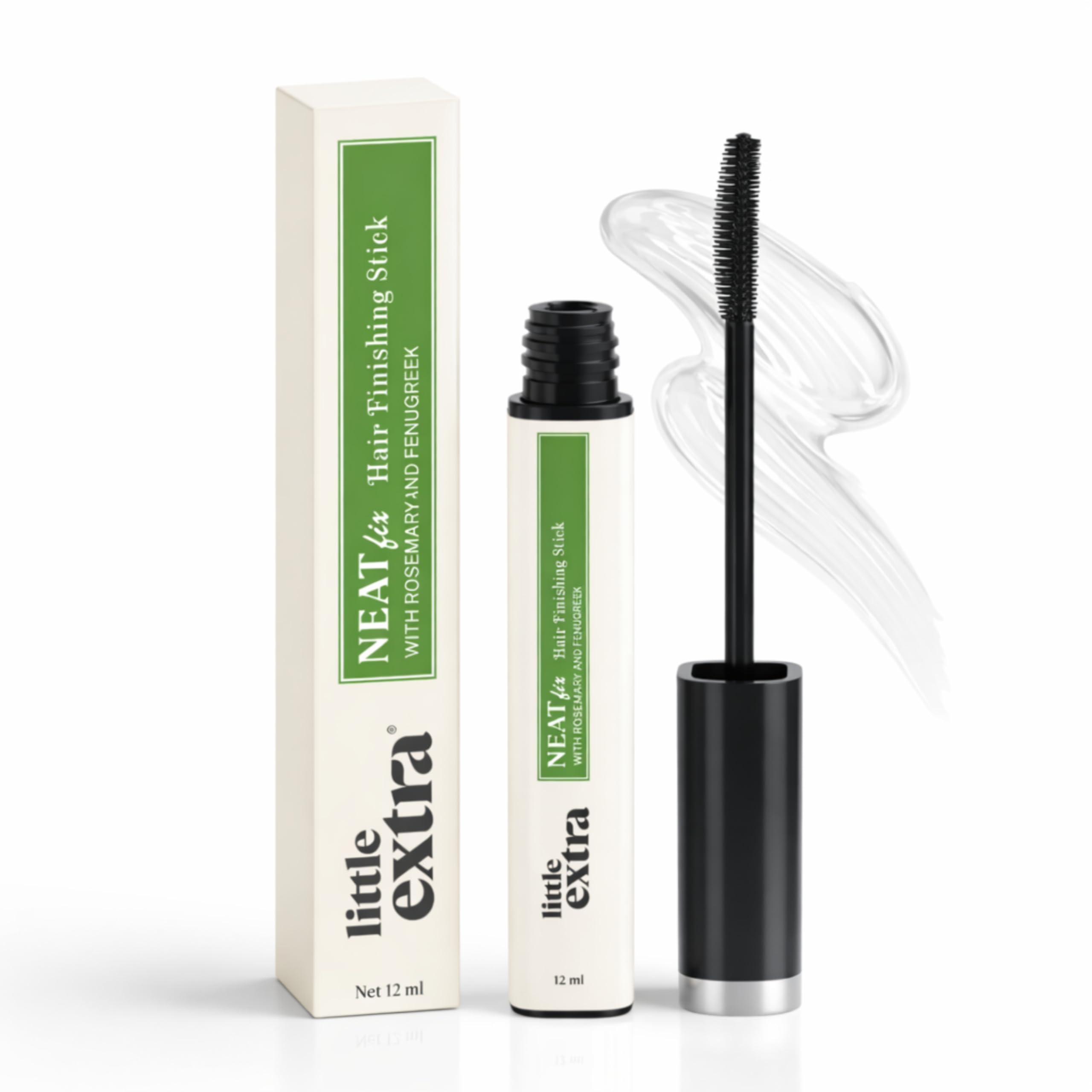 Little Extra Frizz Free Hair Finishing Stick Gel – Flyaway, Baby Hair & Frizzy Hair Fixer for Women | Anti Frizz, Hair Thickening, Straightener Gel | Rosemary & Fenugreek, Non-Greasy, Travel-Friendly