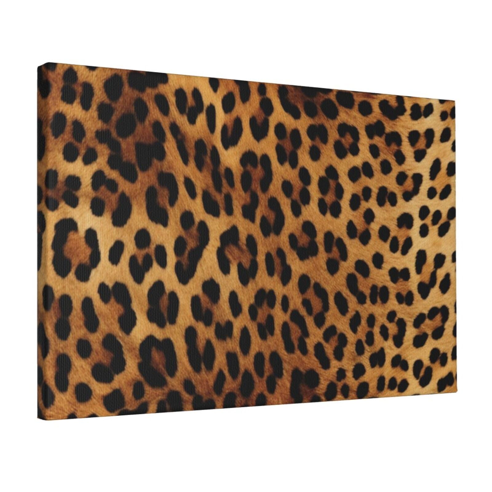 KLOPH Leopard Skin Canvas Wall Art for Living Room 12"x18" Modern Artwork Painting for Bathroom Hanging Canvas Prints Aesthetic Wallart for Bedroom Kitchen Office Wall Decor