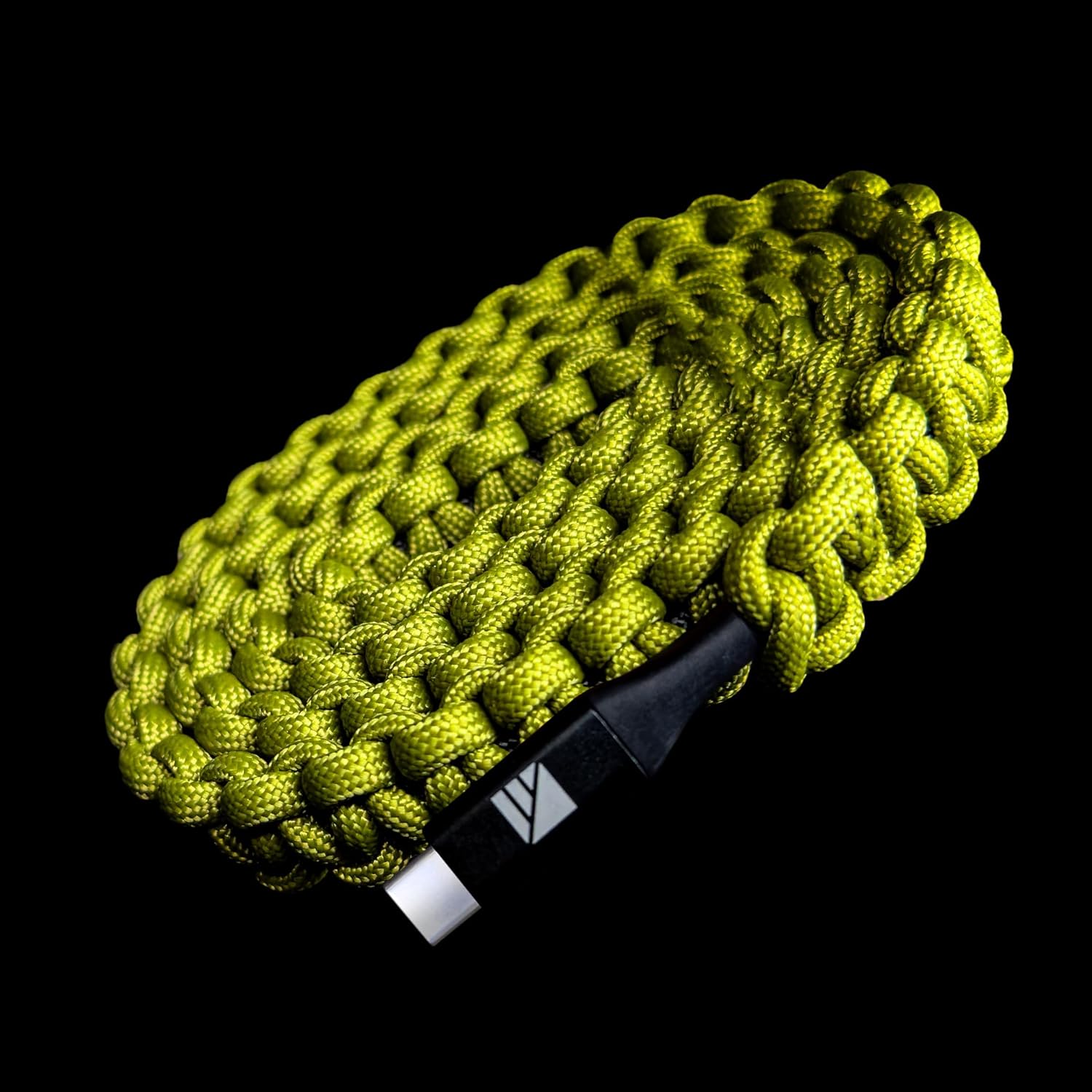 Dark Energy USB C to USB C Paracord Cable - Fast Charging Cable - Durable Nylon Fiber Cover (96W, Green)