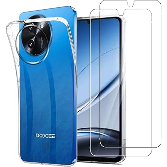 MEMELOKA Case for Doogee Note 59 Pro+/Note 59 Pro/Note 59 with Screen Protector Ultra Thin Transparent Anti-Yellowing Soft TPU Protective Case [Anti-Scratch]