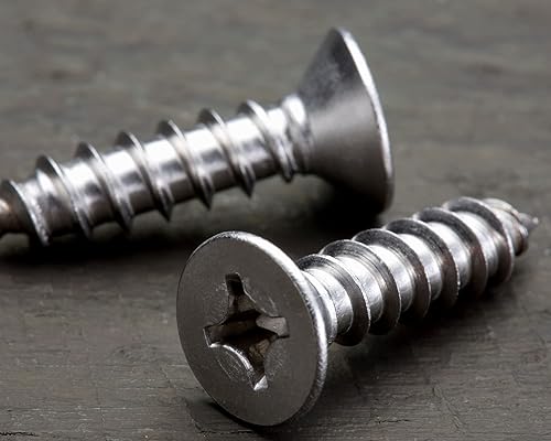 Miniatura 6 de Tornillos para madera Phillips de cabeza plana 304 de cabeza plana #4 x 1/2" (BCP105)