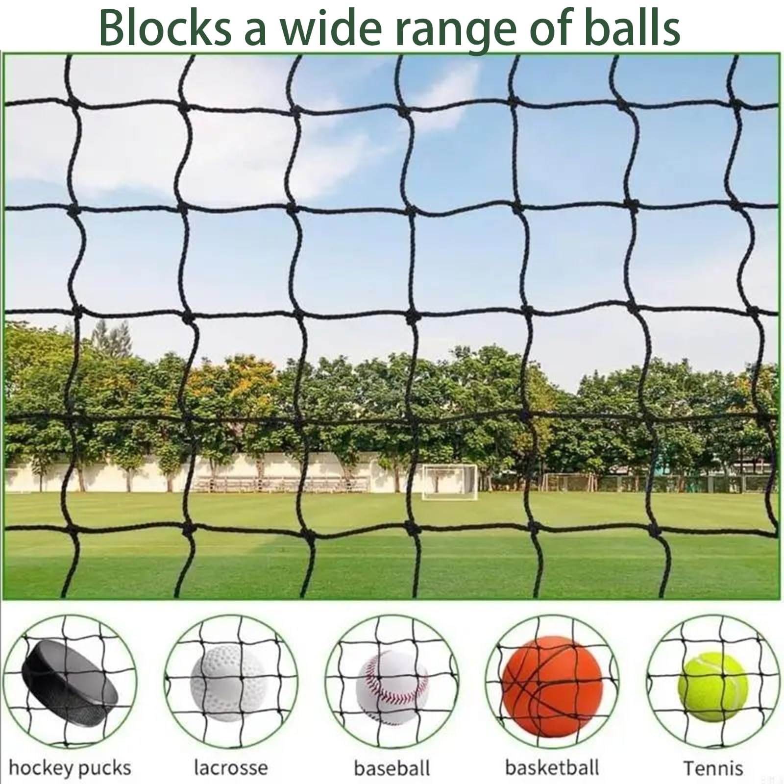 Rete Da Calcio,Rete Di Protezione Per Barriere,4x5m,Maglia 5x5cm,Per Golf,Baseball,Hockey,Calcio,Rugby,Ecc. Nonché Per l'Isolamento Sportivo,La Protezione Dei Balconi o La Protezione Degli Animali.