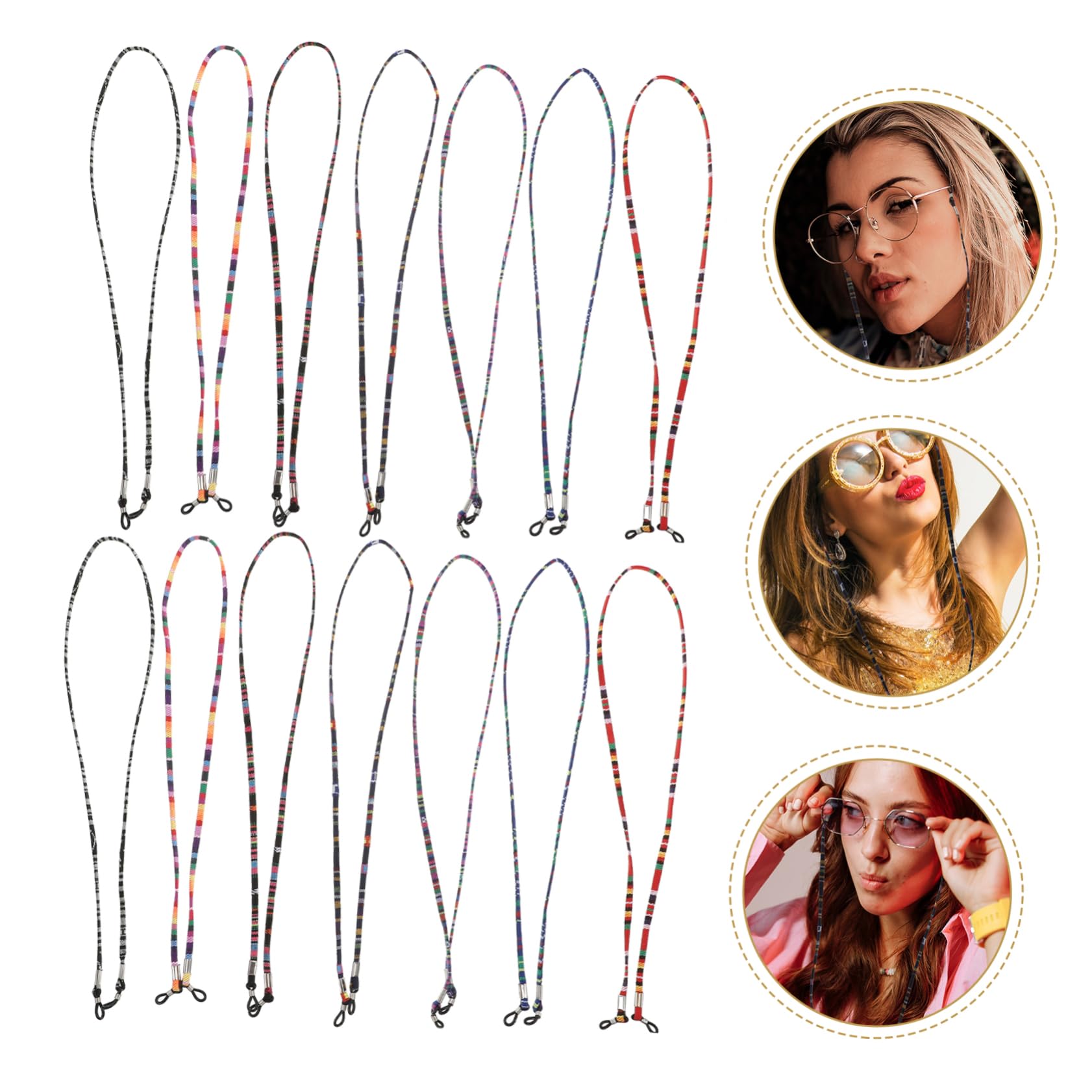 VALICLUD Brillenseil Lanyards Brillenkette Brillenzubehör Brillenkette Sonnenbrillen Hängeseil Langlebige Brillen Hängeseile Brillen Lanyard Hängekette Aus Polyester