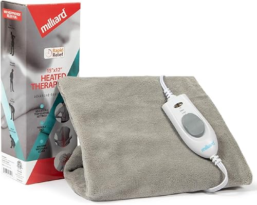 MILLIARD almohadilla eléctrica climatizada para terapia 15x12 pulgadas Azul