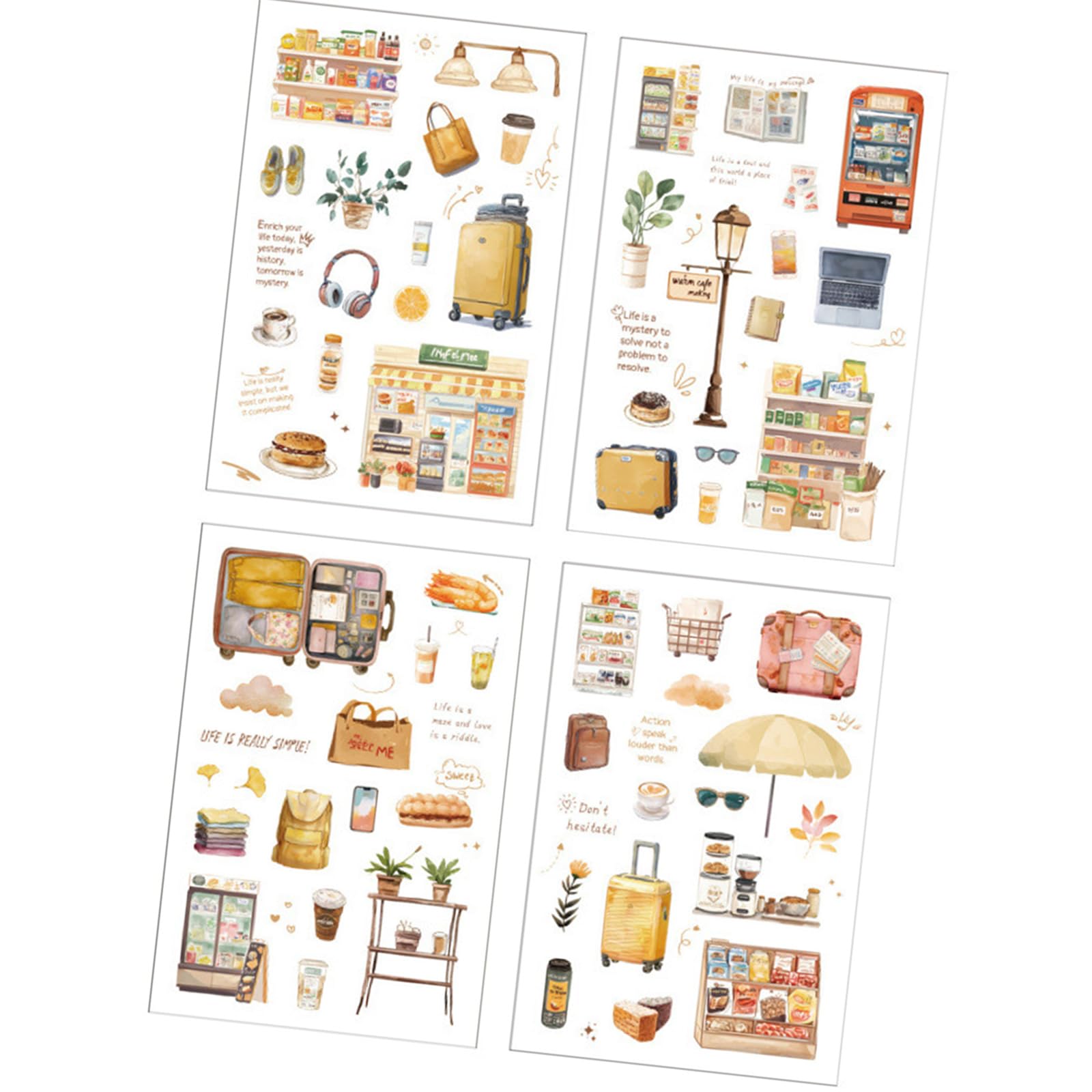 Decorative Sticker Scrapbooking Bullets Journals Stickers for Planner Journal Notebook Diys Laptops Decorative for Scrapbooking