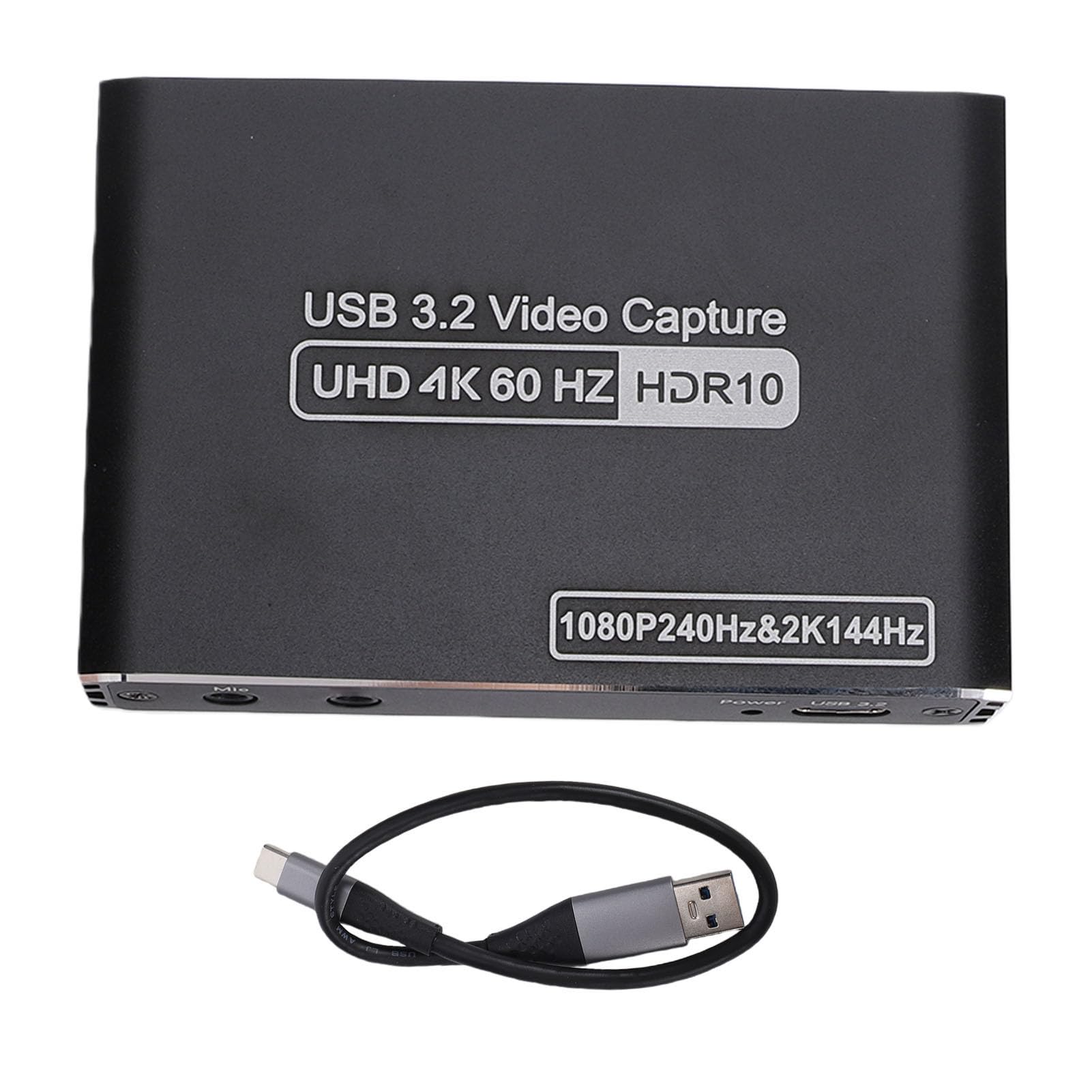 Fabater Karta Przechwytująca Wideo, Karta Przechwytująca HDMI 4K 60 Hz do Przesyłania Strumieniowego i Gier, Wyjście HDMI Loop dla Konsoli do Gier, Kompatybilna z wins i OS X