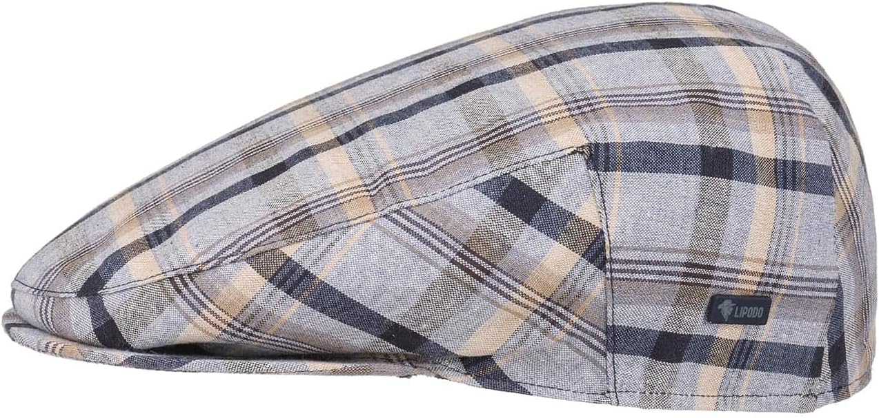 Lipodo Inglese Cotton Flat Cap Made in Italy Men Women Spring Summer