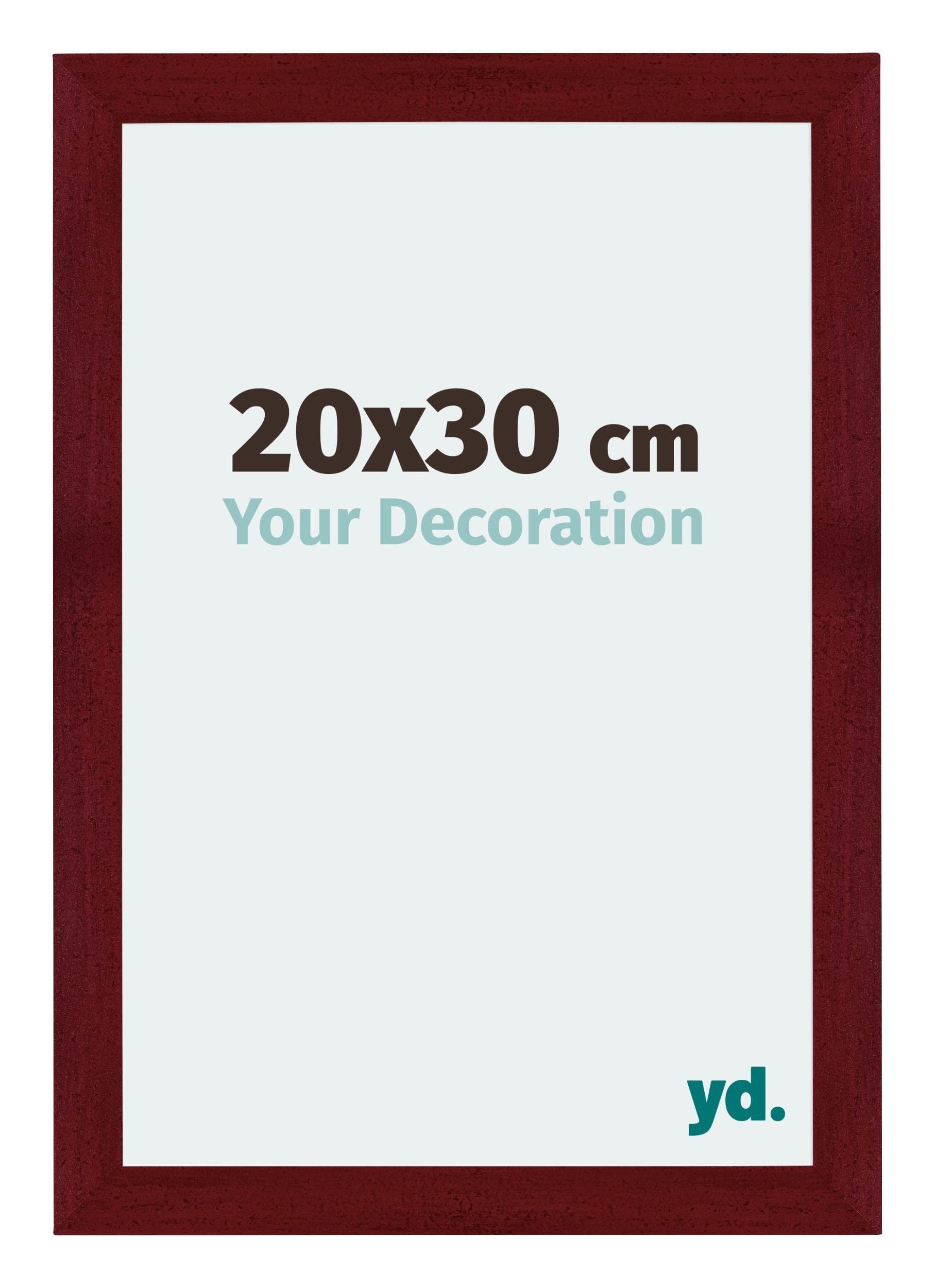 Your Decoration - Picture Frame 20x30 cm - Wine Red Swept - Decorative Wall Frame in MDF with Antireflection - Frame 20x30 - Mura — image 1