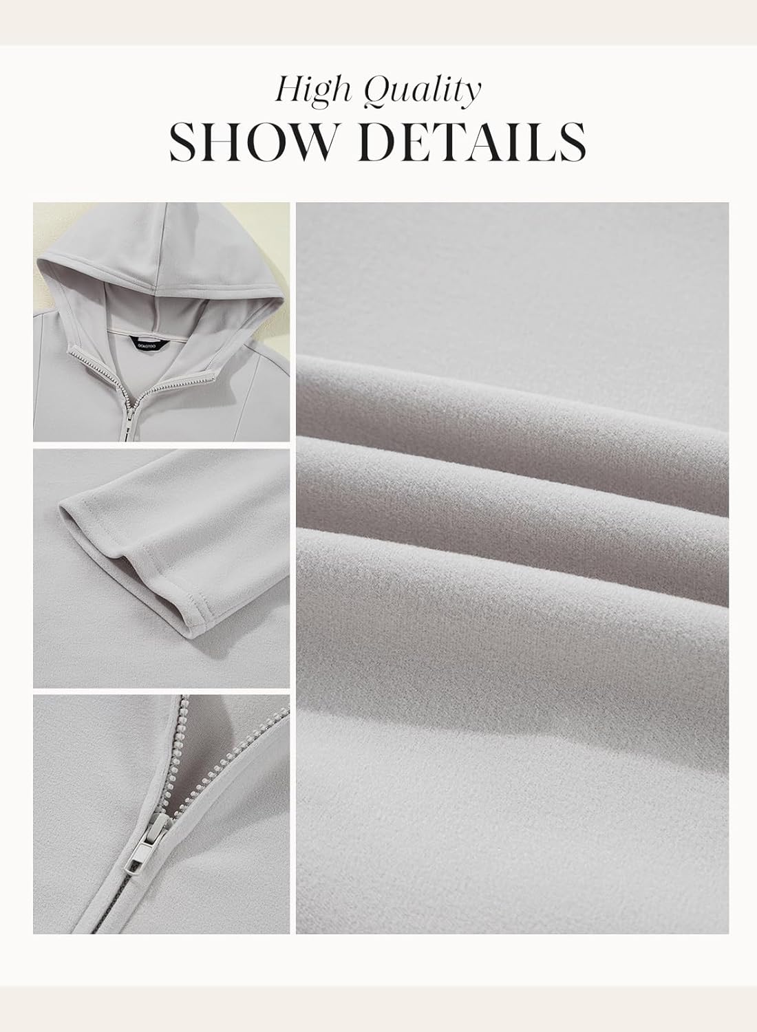 Dokotoo Hoodies for Women Soft Fleece Half Zip Up Hoodie Long Sleeve Casual Pullover Oversized Sweatshirt Hooded Tops - Image 5