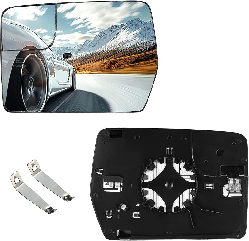 Vidro do Espelho Retrovisor Esquerdo Plano com Aquecimento SYKRSS para Ford F-150 2011 a 2014 – 1 unidade
