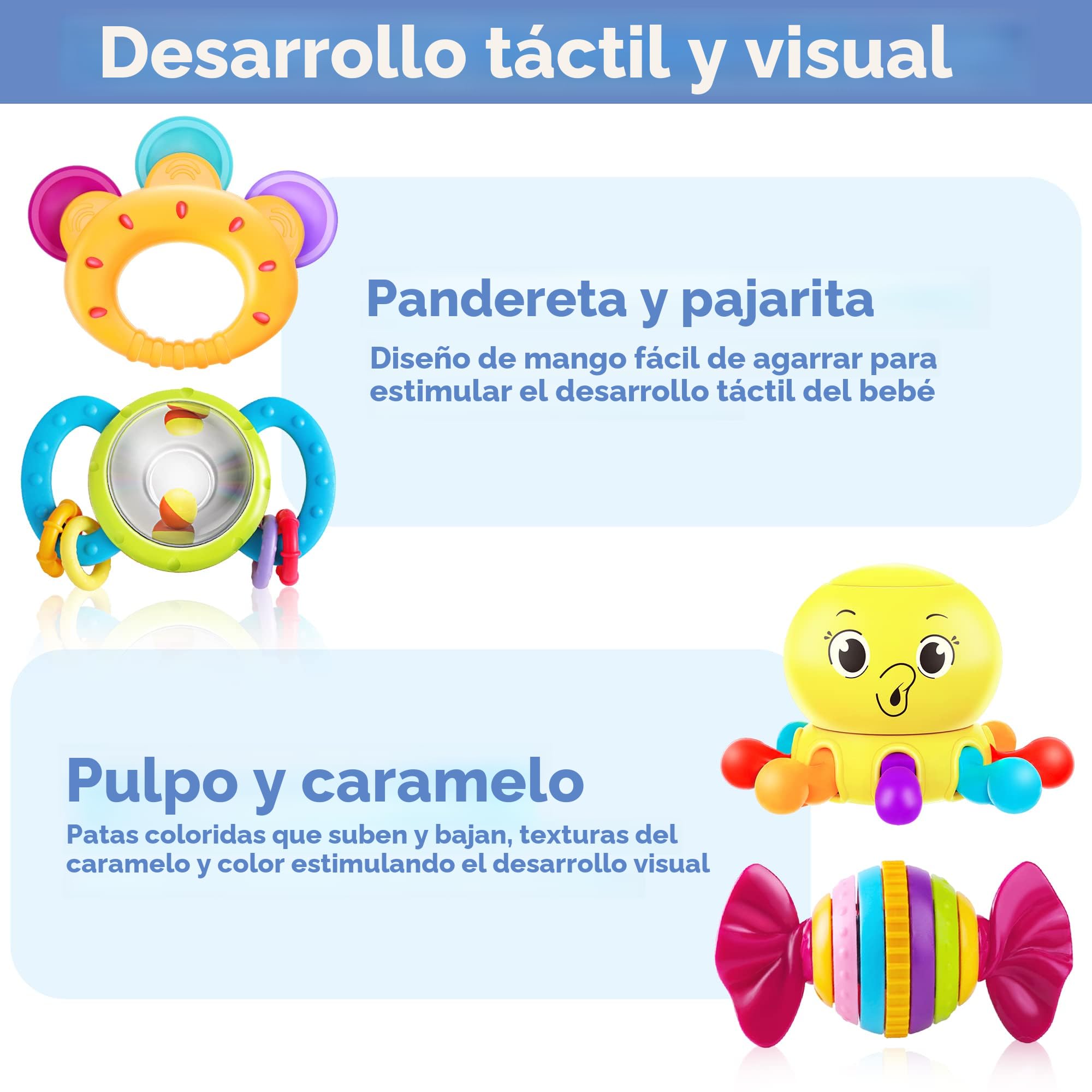 Sonajero De Ratán Para Bebés - Con Campana, Juguete Sensorial Natural Y Seguro