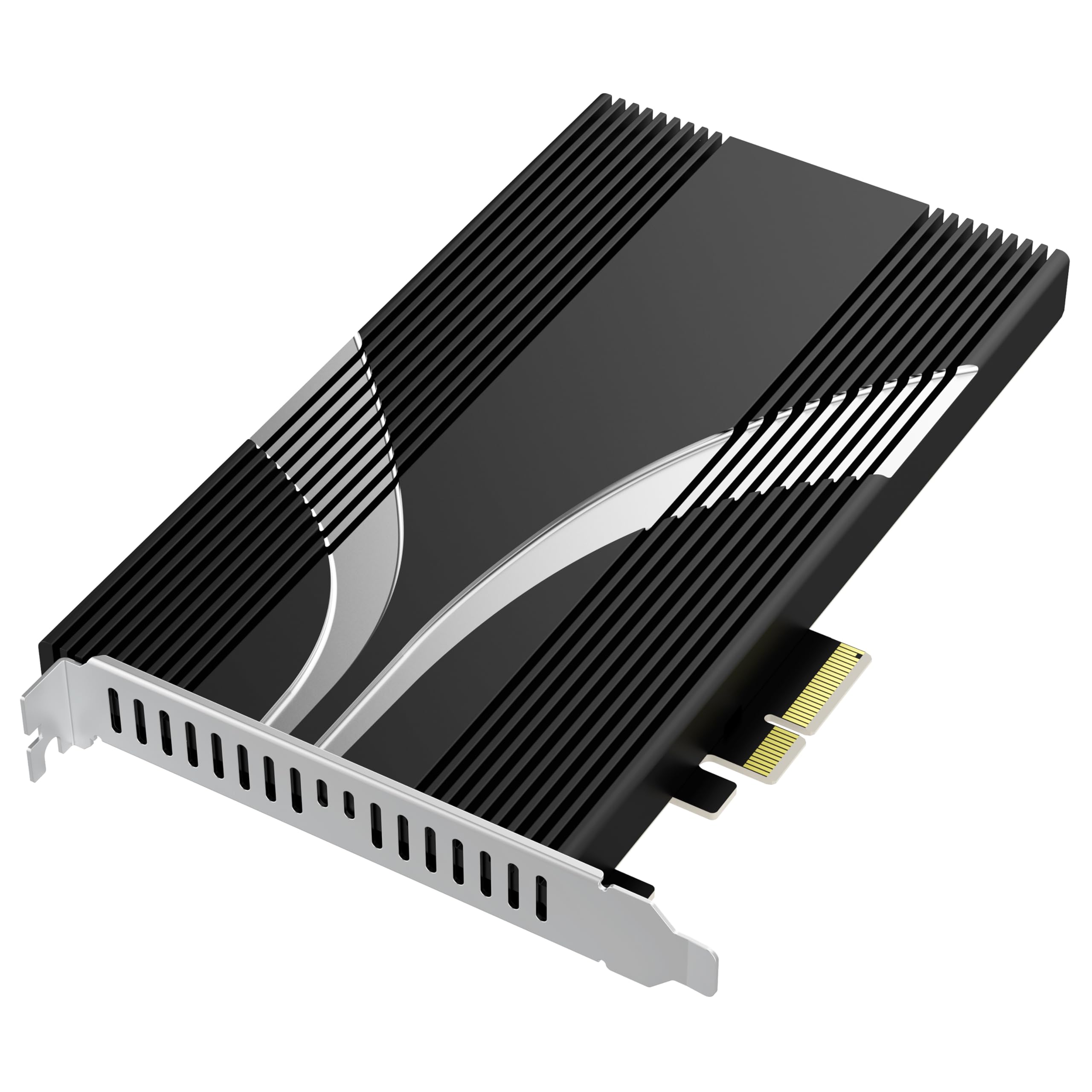 SABRENT M.2 NVMe zu PCIe x16 Adapter für Gen5 SSDs PCIe 5.0, Werkzeuglose Zusatzkarte mit Aluminium-Kühlkörper (EC-TFPE) | Werkzeuglose Zusatzkarte; Aluminium-Kühlkörper; Gen5-kompatibel; abwärtskompatibel