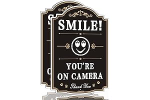 Smile You're On Camera Yard Signs for Home Security and Business Surveillance