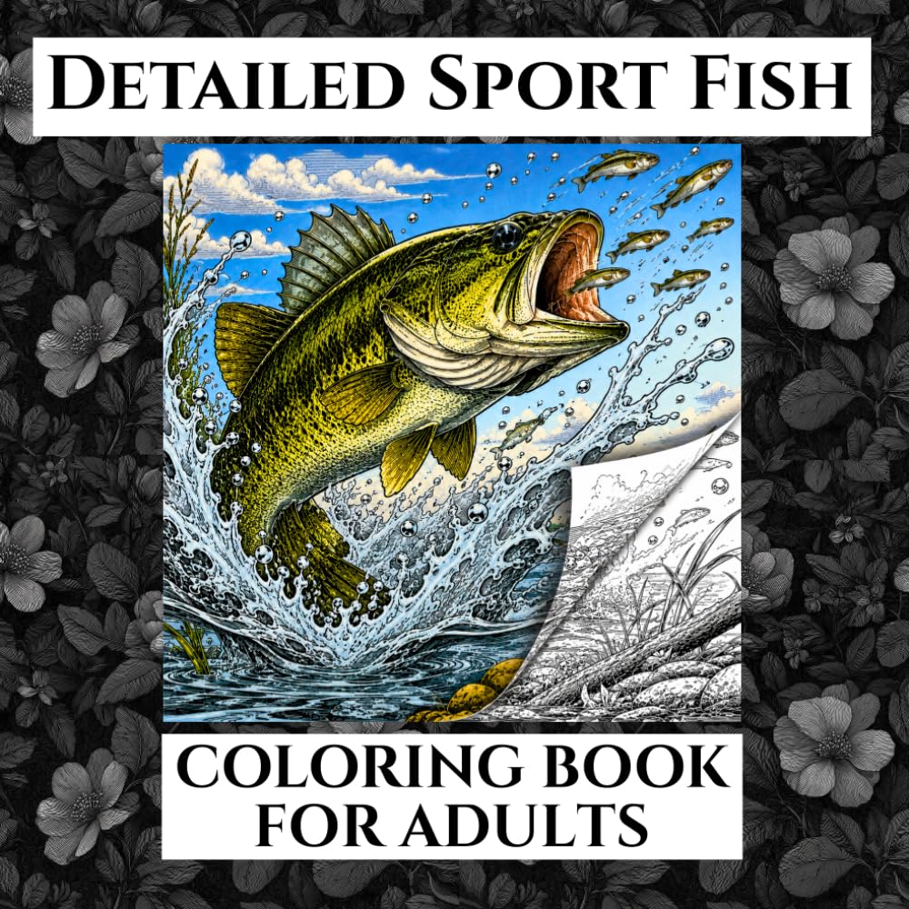 Sport Fish Coloring Book for Adults: Ultimate Fishing Coloring Pages for Anglers and Fish Lovers (Detailed Nature)