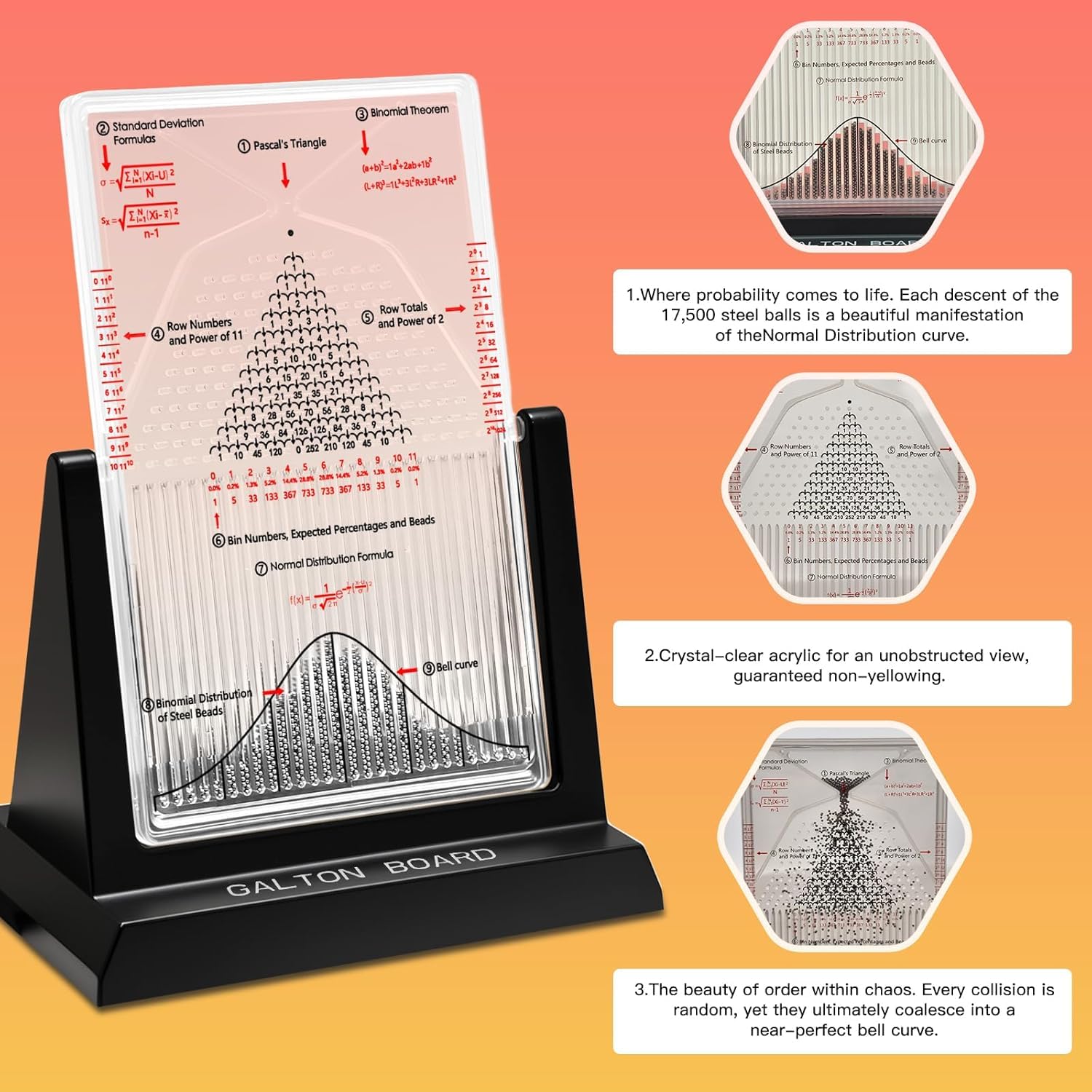 Dalton Board/Galton Board, Effective Statistical Law Demonstration Experiment Model for PhysicalSchool Laboratory Teaching Demonstration Teaching