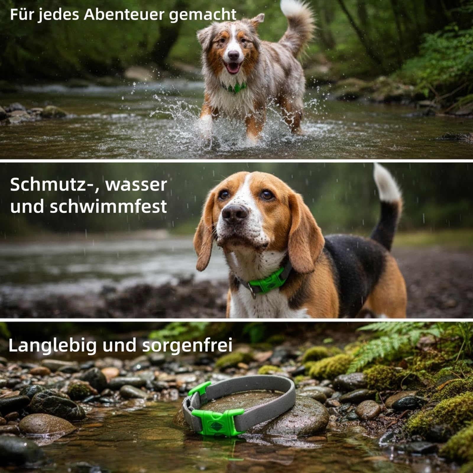 Fallschutz Gegen Zecken,Natürliches Floh und Zeckenhalsband für Hunde,Verstellbarer Parasitenschutz Anhänger mit ätherischen Ölen,2 austauschbaren Kapseln,hautschonend ohne Hautkontakt