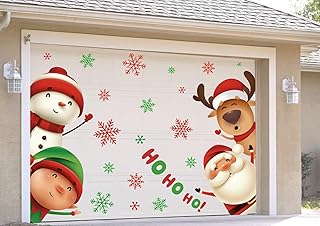 Whaline 25Pcs Christmas Garage Door Magnets Cartoon Xmas Character Snowflake Magnetic Refrigerator Stickers for Winter Home Party Room Car Decoration