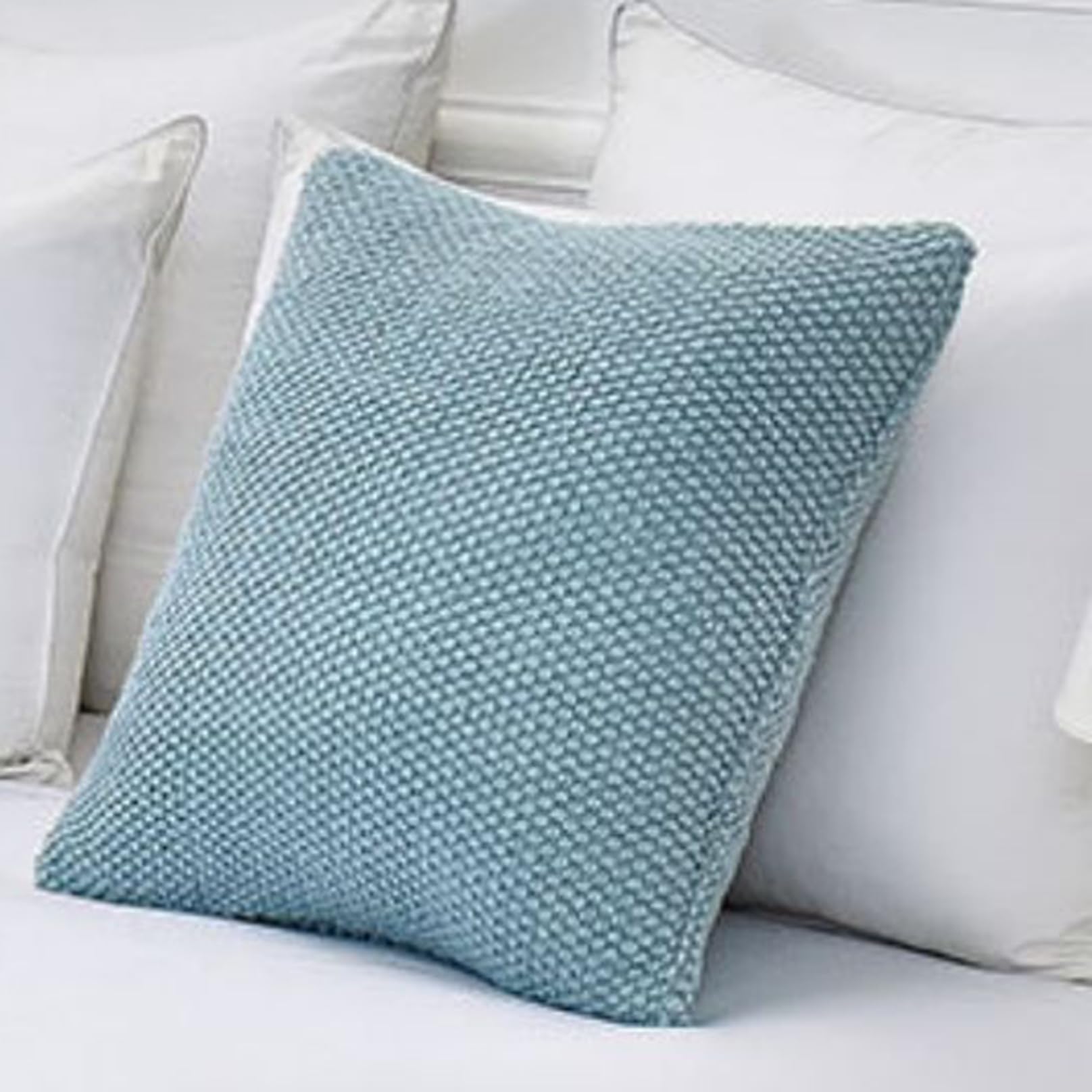 LEEMQCYA 1 Pack Light Blue Cushion Covers 18x18 inch Square Throw Pillowcase Home Decorative
